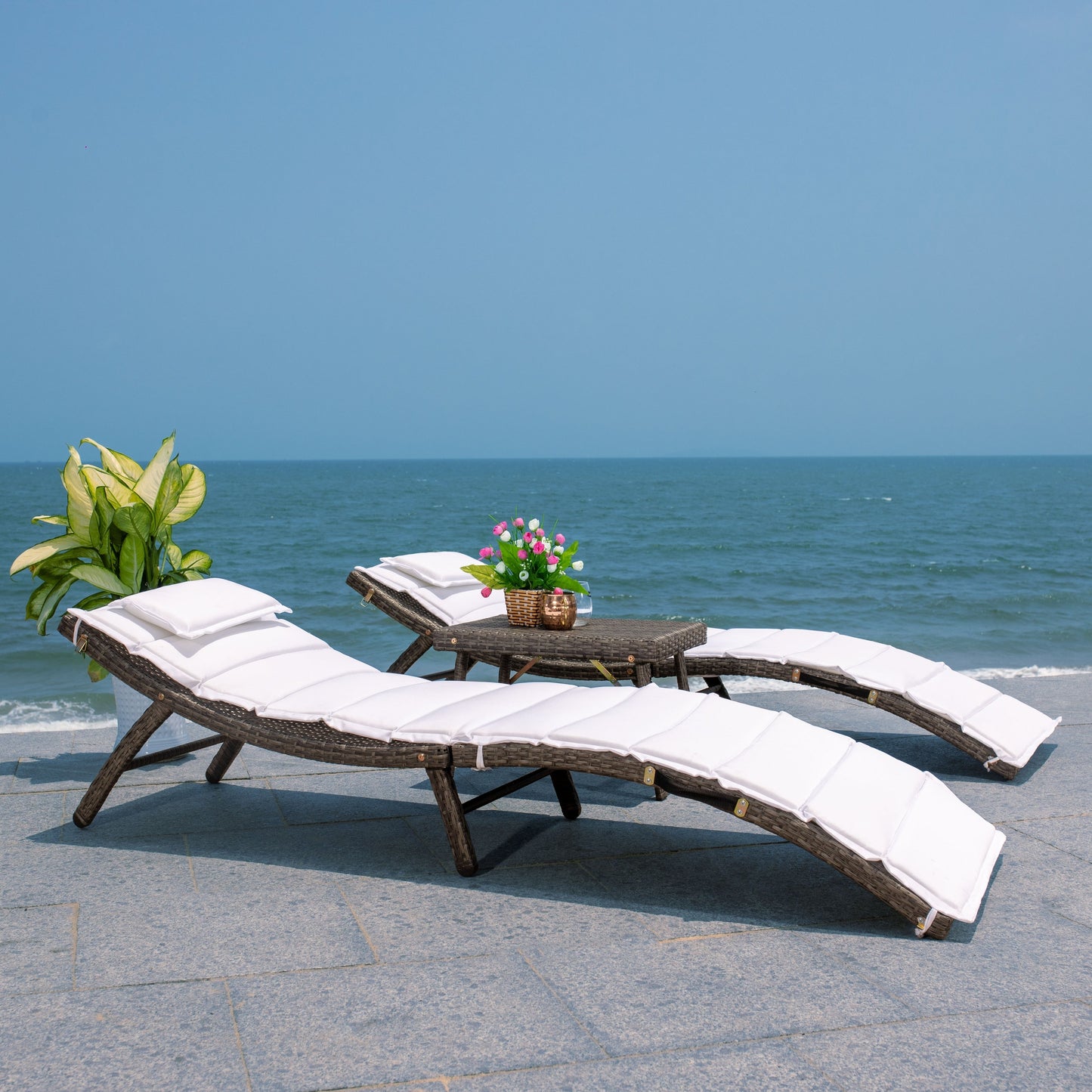 Set da giardino SAFAVIEH Blaguna da 3 pezzi con sdraio - 83Lx51Px61A