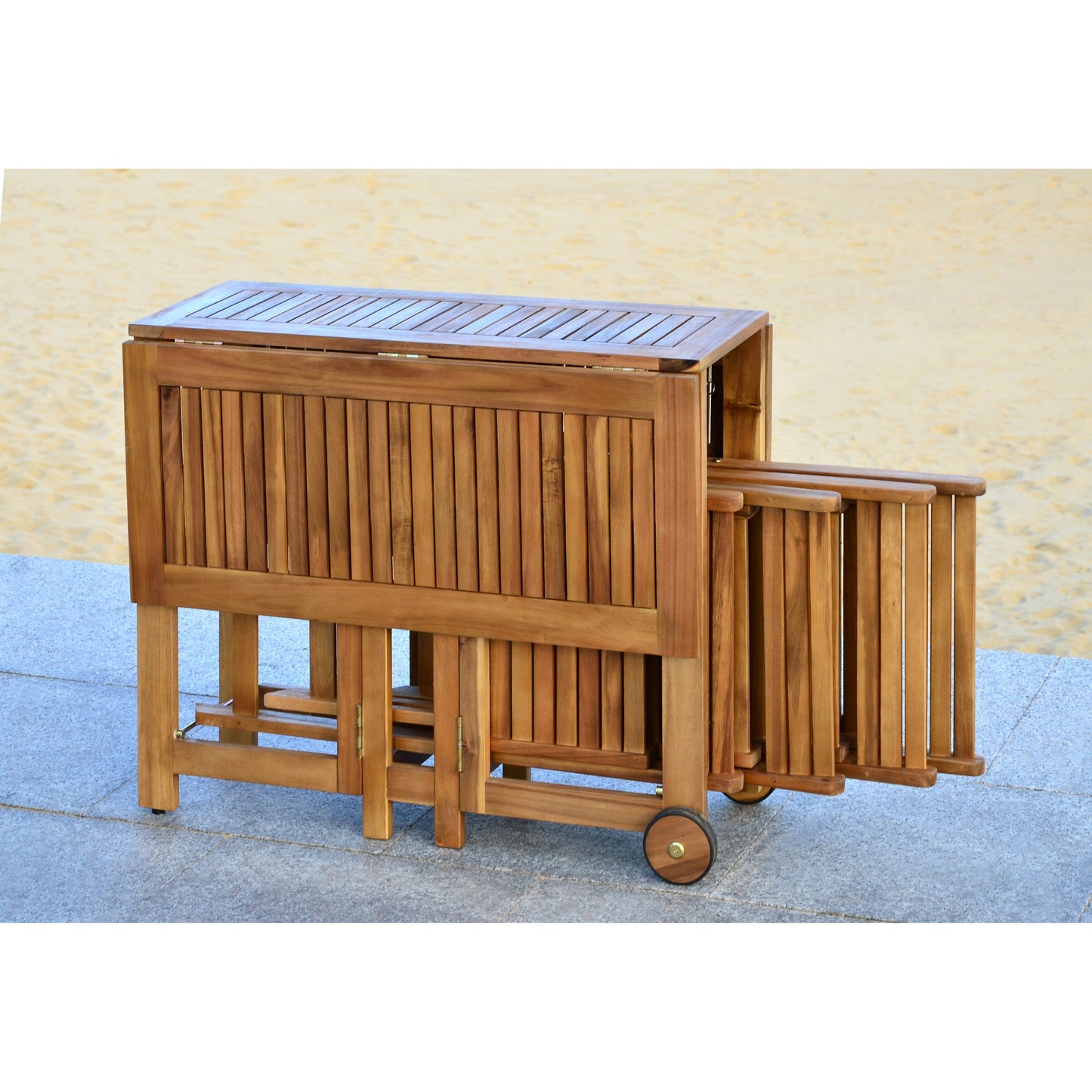 Set da pranzo da esterno SAFAVIEH Brandy da 5 pezzi - 109L x 89P x 74A (cm)