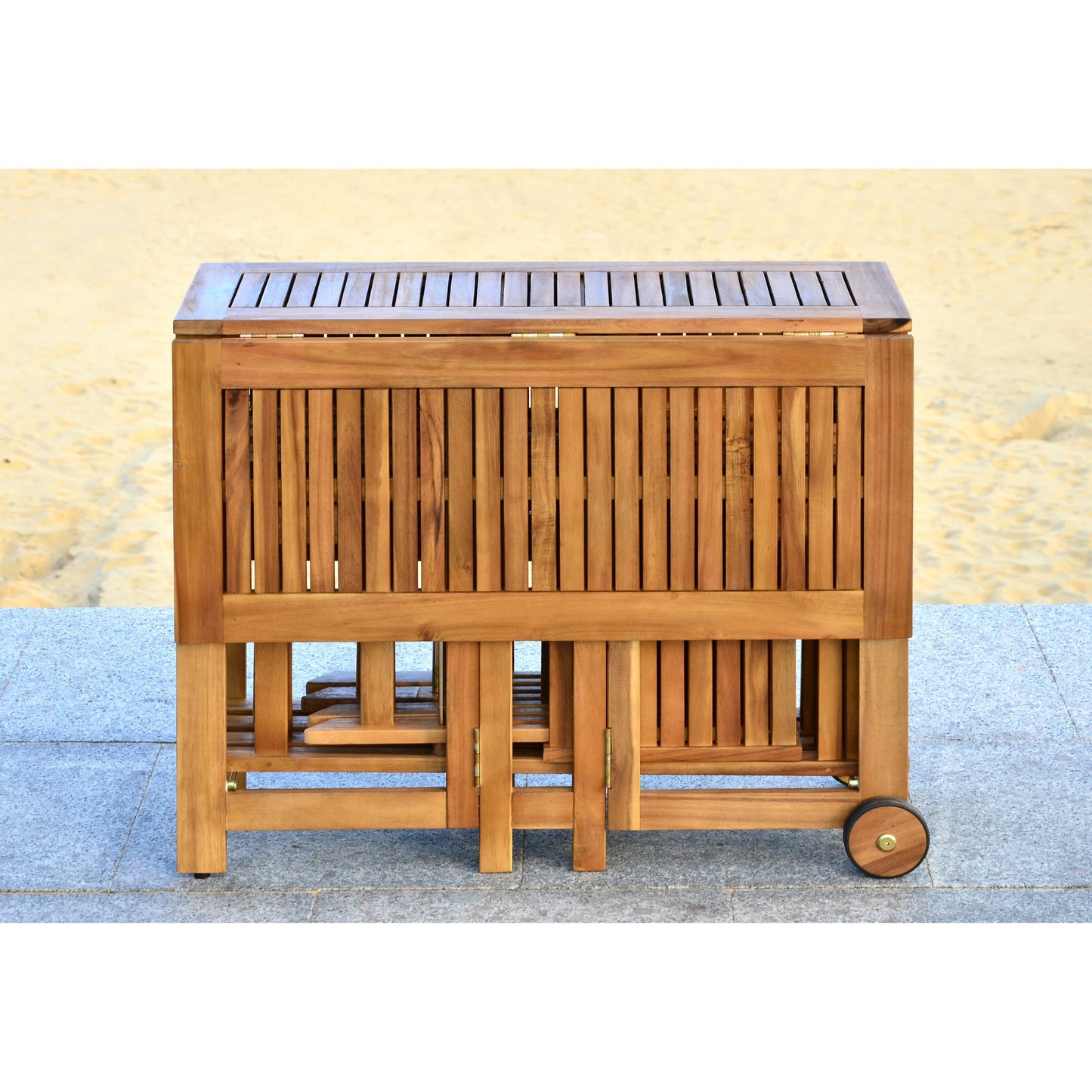 Set da pranzo da esterno SAFAVIEH Brandy da 5 pezzi - 109L x 89P x 74A (cm)