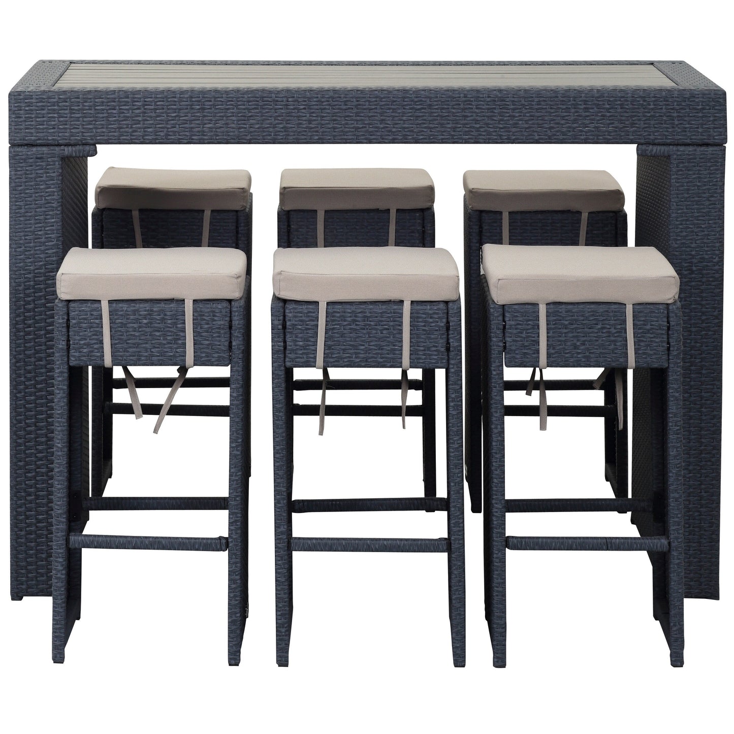 Set da Bar da Esterno Euda di SAFAVIEH (7 pezzi) - 73,7x150x107 cm (L x P x A)