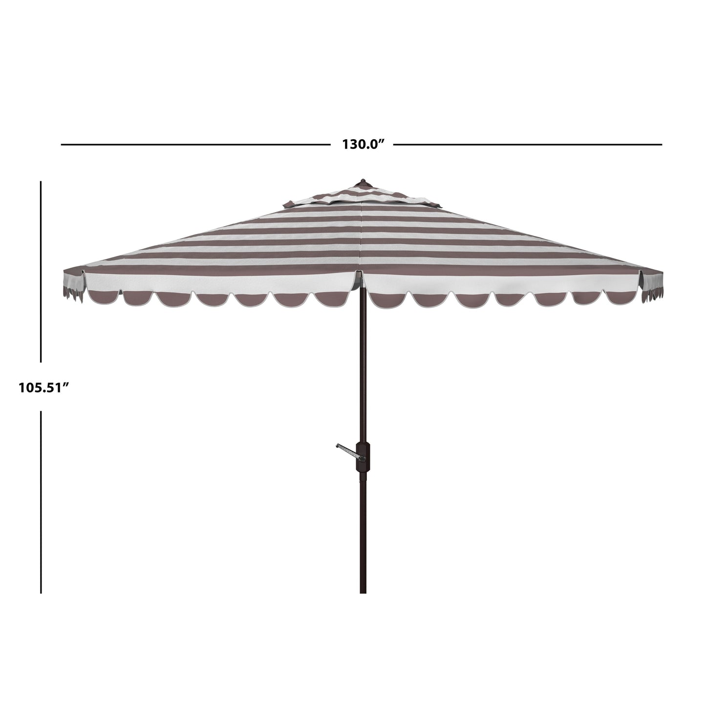 Parapluie da esterno rotondo da 3,3 metri (11 piedi) con manovella SAFAVIEH Jaylee
