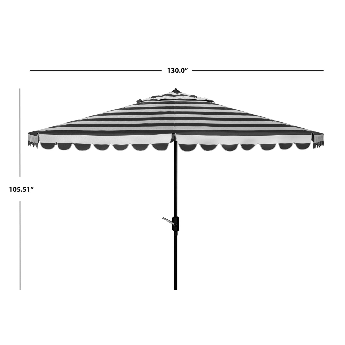 Parapluie da esterno rotondo da 3,3 metri (11 piedi) con manovella SAFAVIEH Jaylee