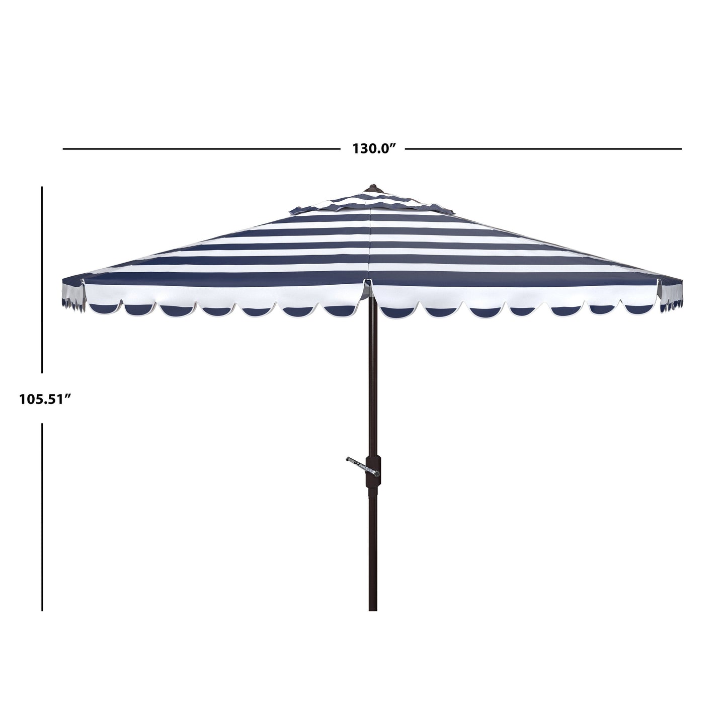 Parapluie da esterno rotondo da 3,3 metri (11 piedi) con manovella SAFAVIEH Jaylee