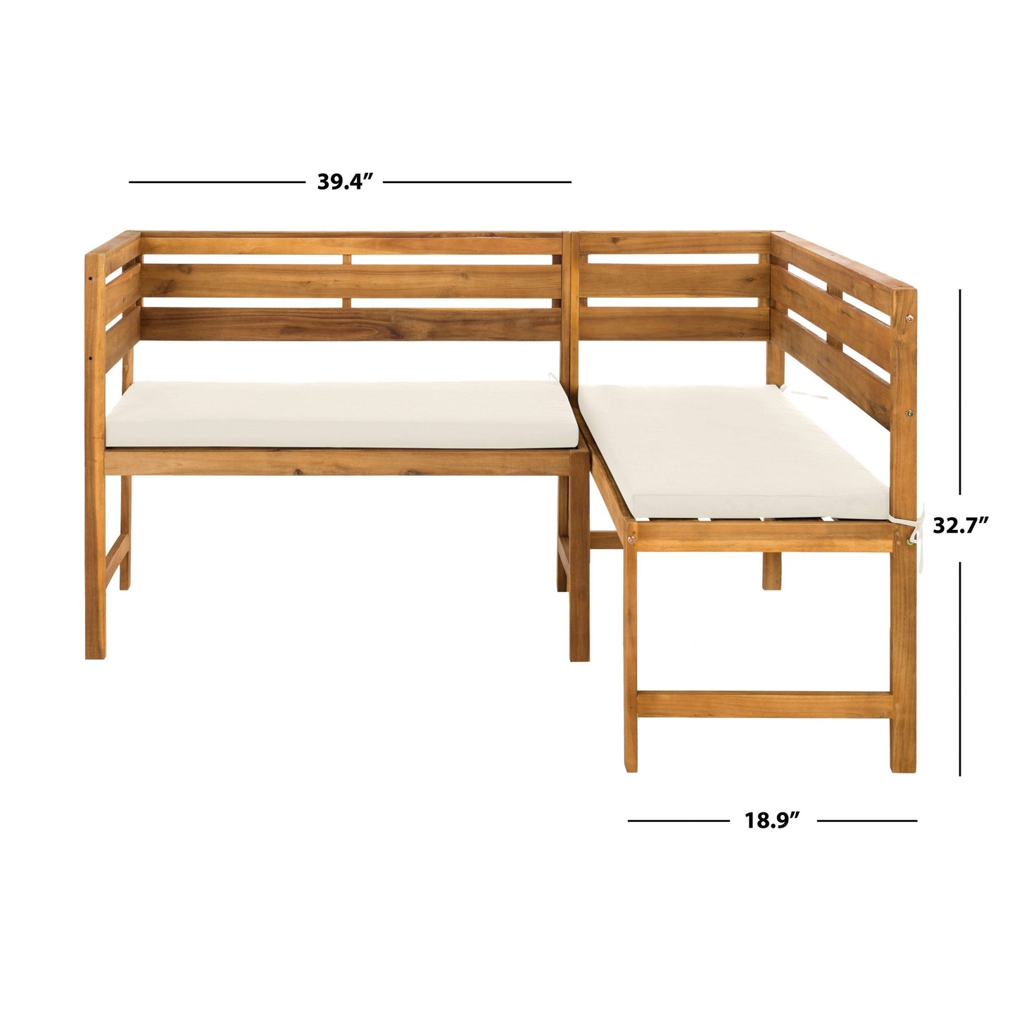 Set da salotto da esterno SAFAVIEH Kenna da 3 pezzi per balcone - 99x48x84 cm (LxPxA)