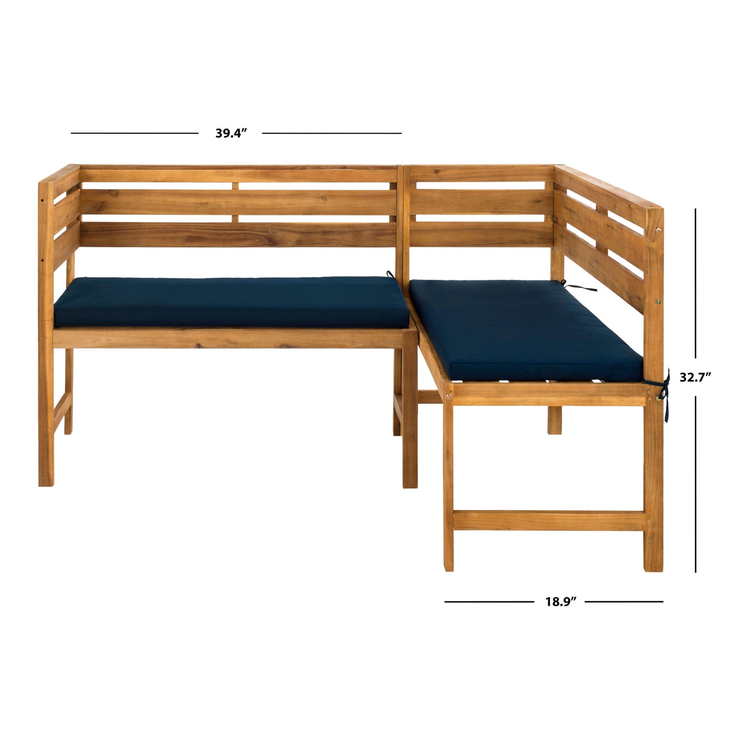 Set da salotto da esterno SAFAVIEH Kenna da 3 pezzi per balcone - 99x48x84 cm (LxPxA)
