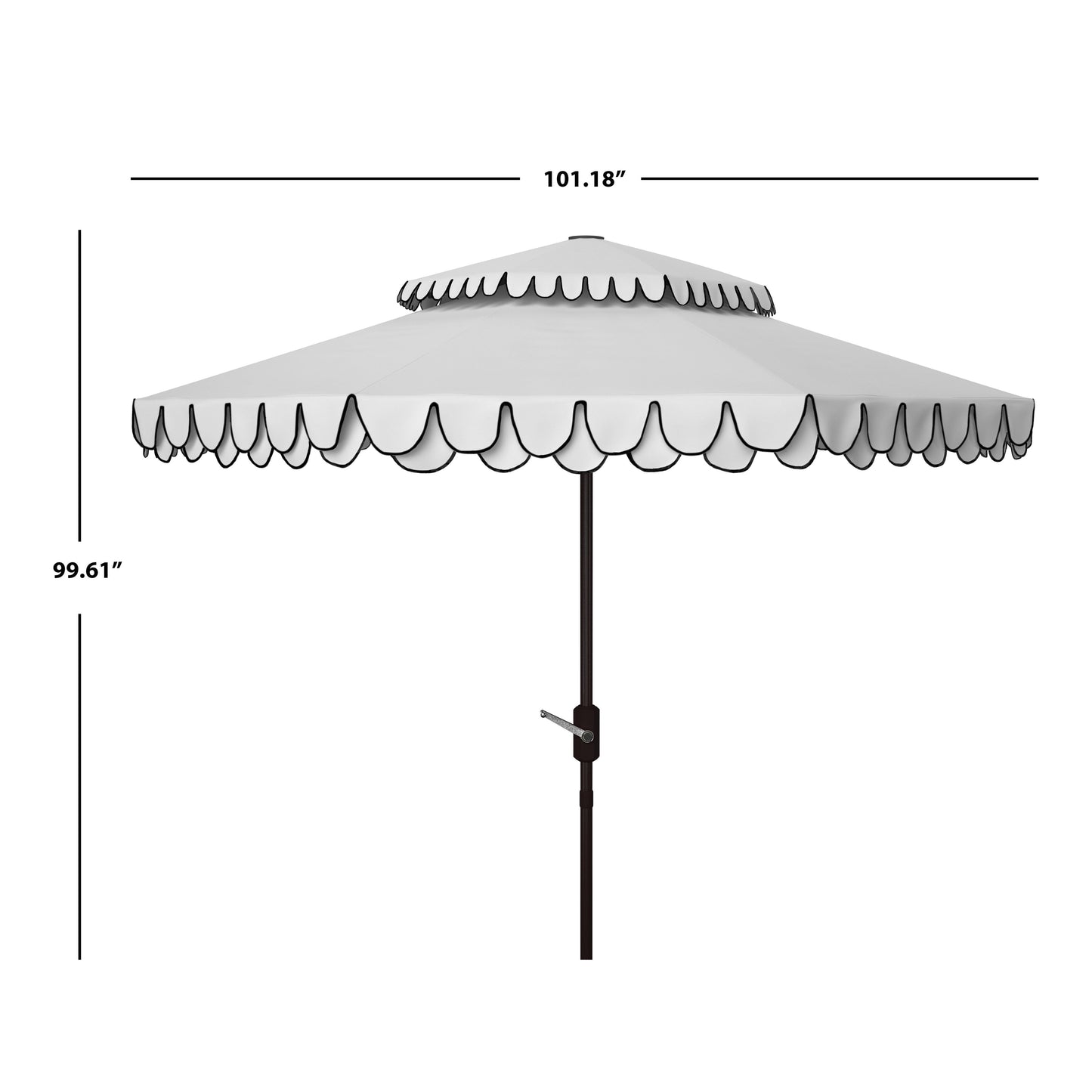 Ombrellone da giardino SAFAVIEH Kjerstin Valance da 2,7 m con doppia copertura
