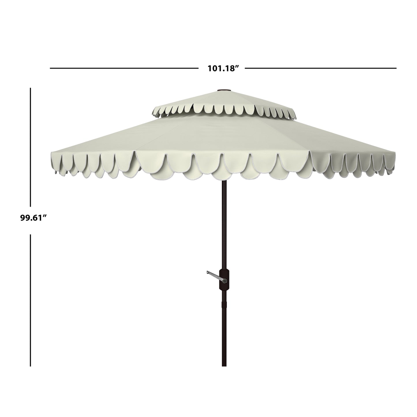 Ombrellone da giardino SAFAVIEH Kjerstin Valance da 2,7 m con doppia copertura