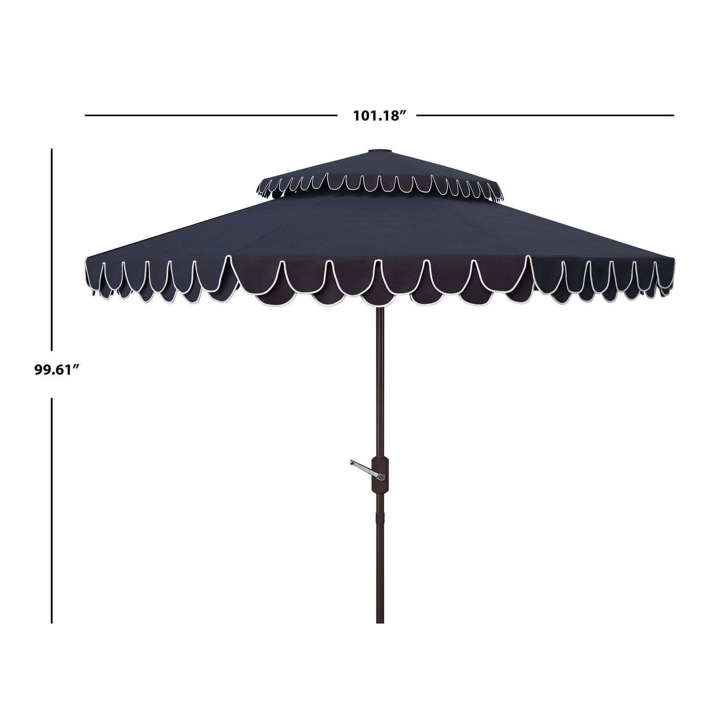 Ombrellone da giardino SAFAVIEH Kjerstin Valance da 2,7 m con doppia copertura