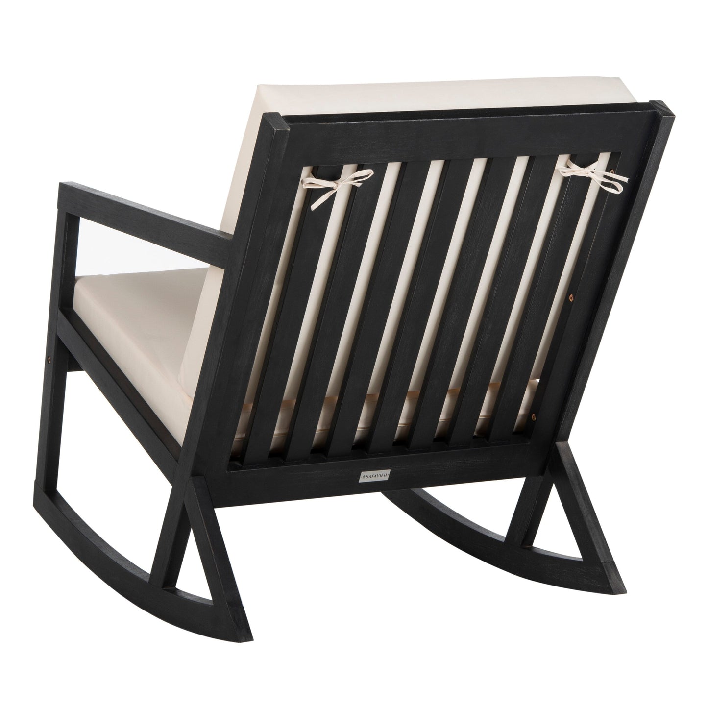 Sedia a dondolo da esterno Makaila di SAFAVIEH con cuscino - 66L x 79P x 97H (cm)