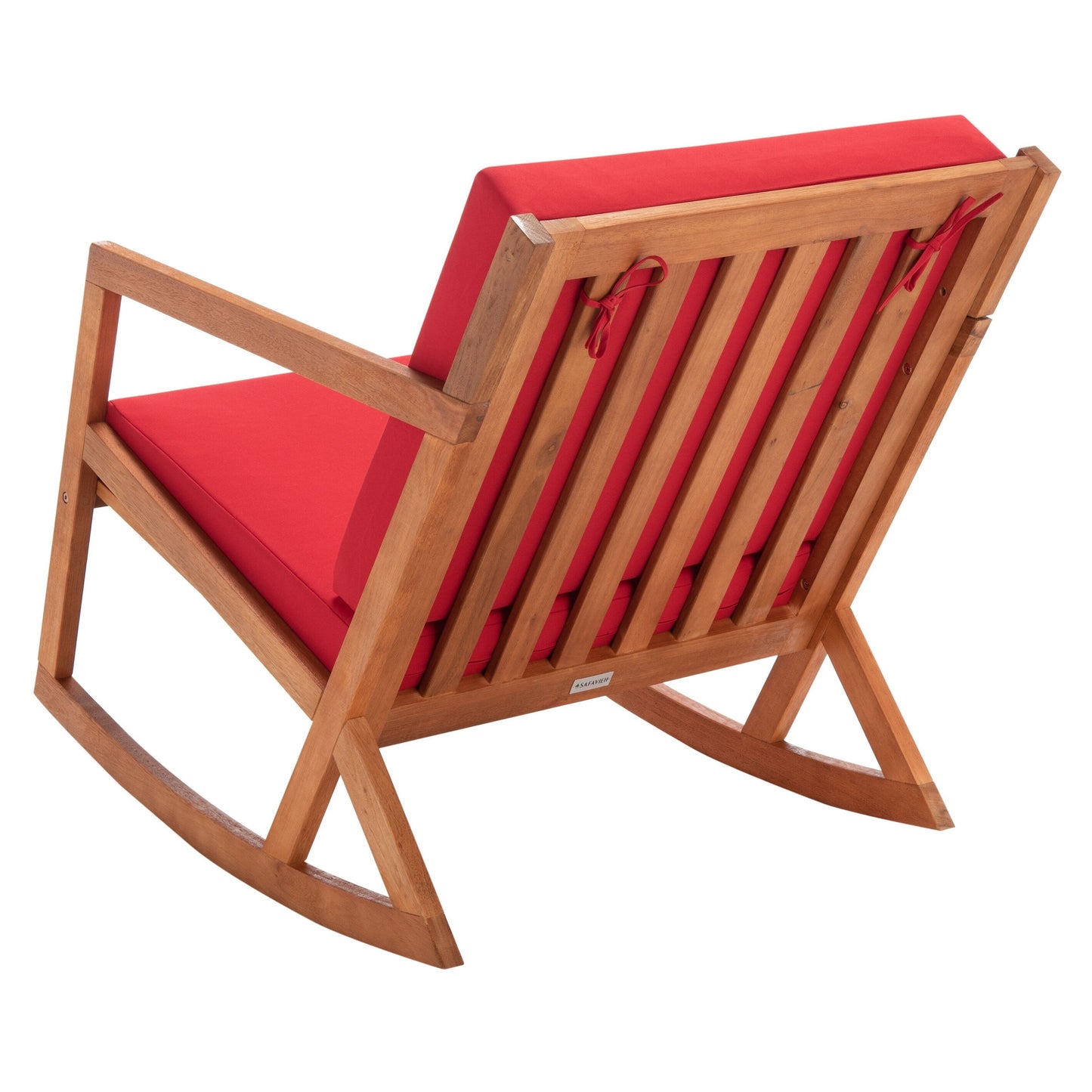 Sedia a dondolo da esterno Makaila di SAFAVIEH con cuscino - 66L x 79P x 97H (cm)