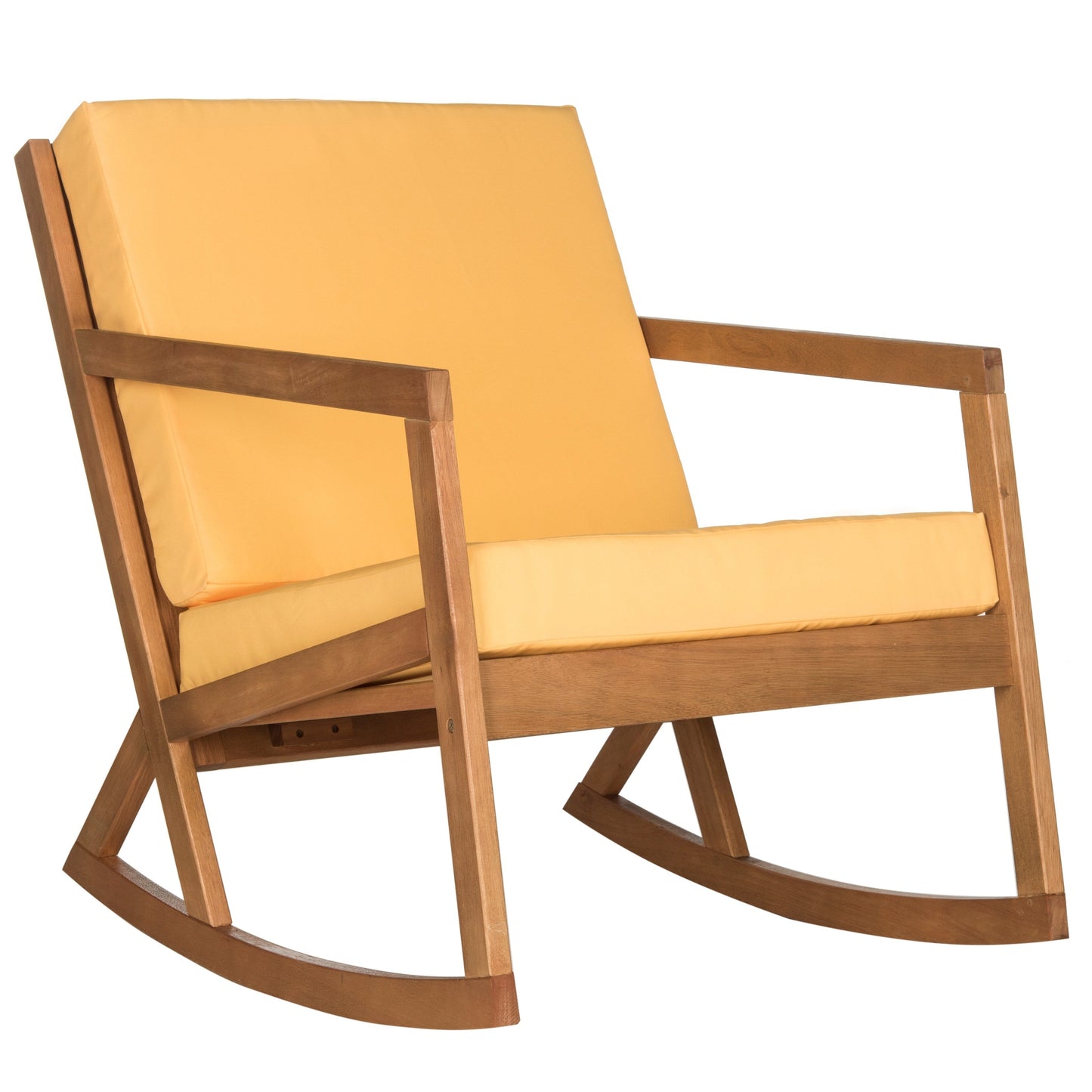 Sedia a dondolo da esterno Makaila di SAFAVIEH con cuscino - 66L x 79P x 97H (cm)