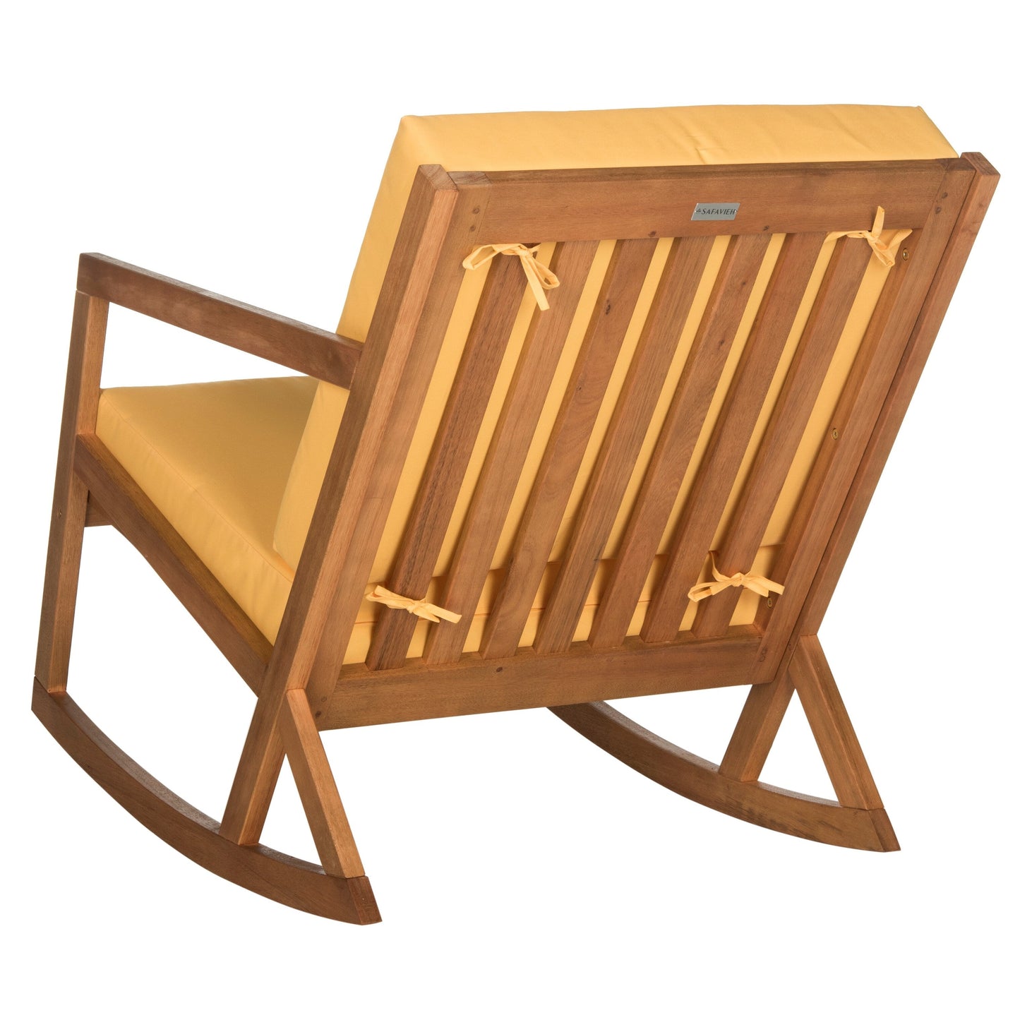 Sedia a dondolo da esterno Makaila di SAFAVIEH con cuscino - 66L x 79P x 97H (cm)