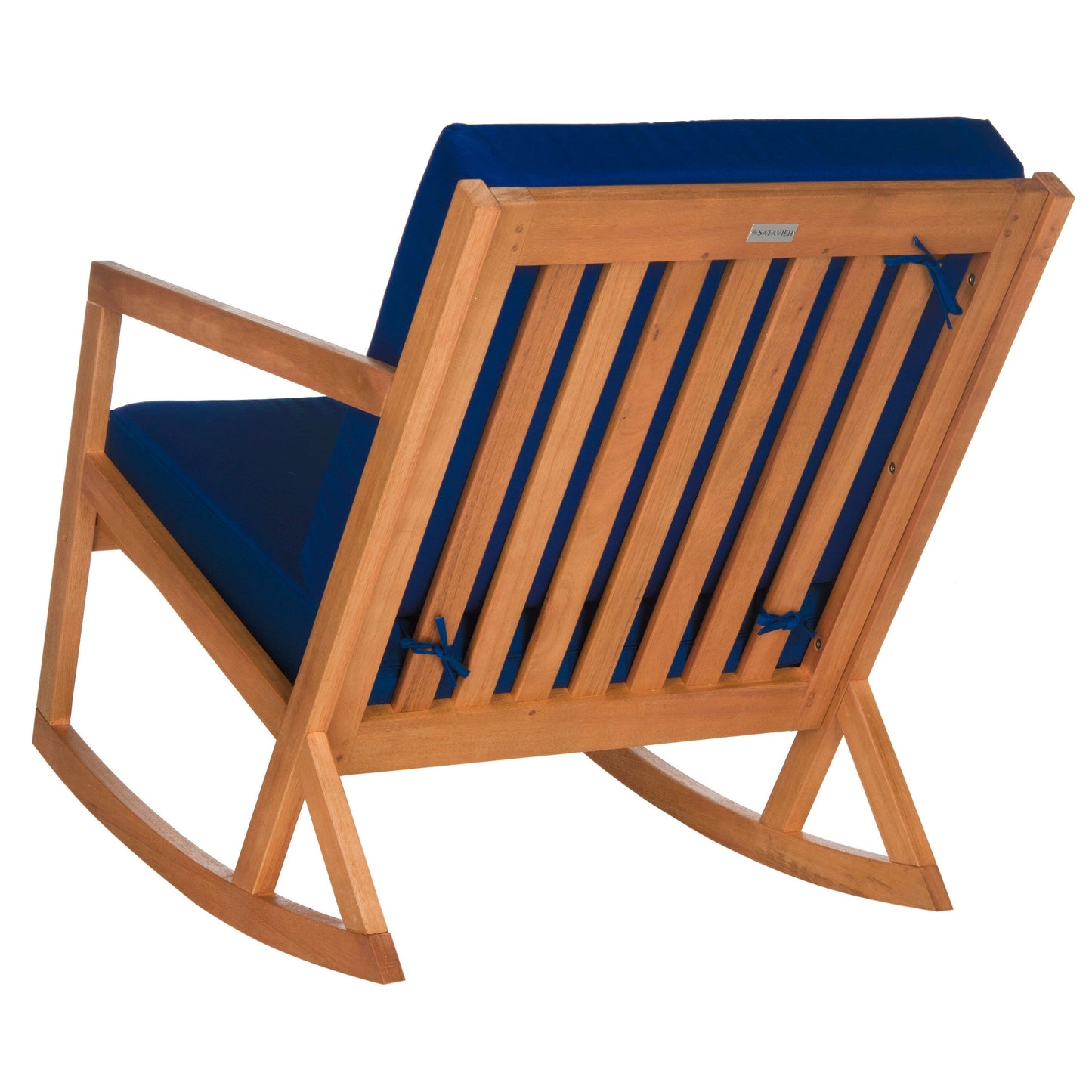 Sedia a dondolo da esterno Makaila di SAFAVIEH con cuscino - 66L x 79P x 97H (cm)