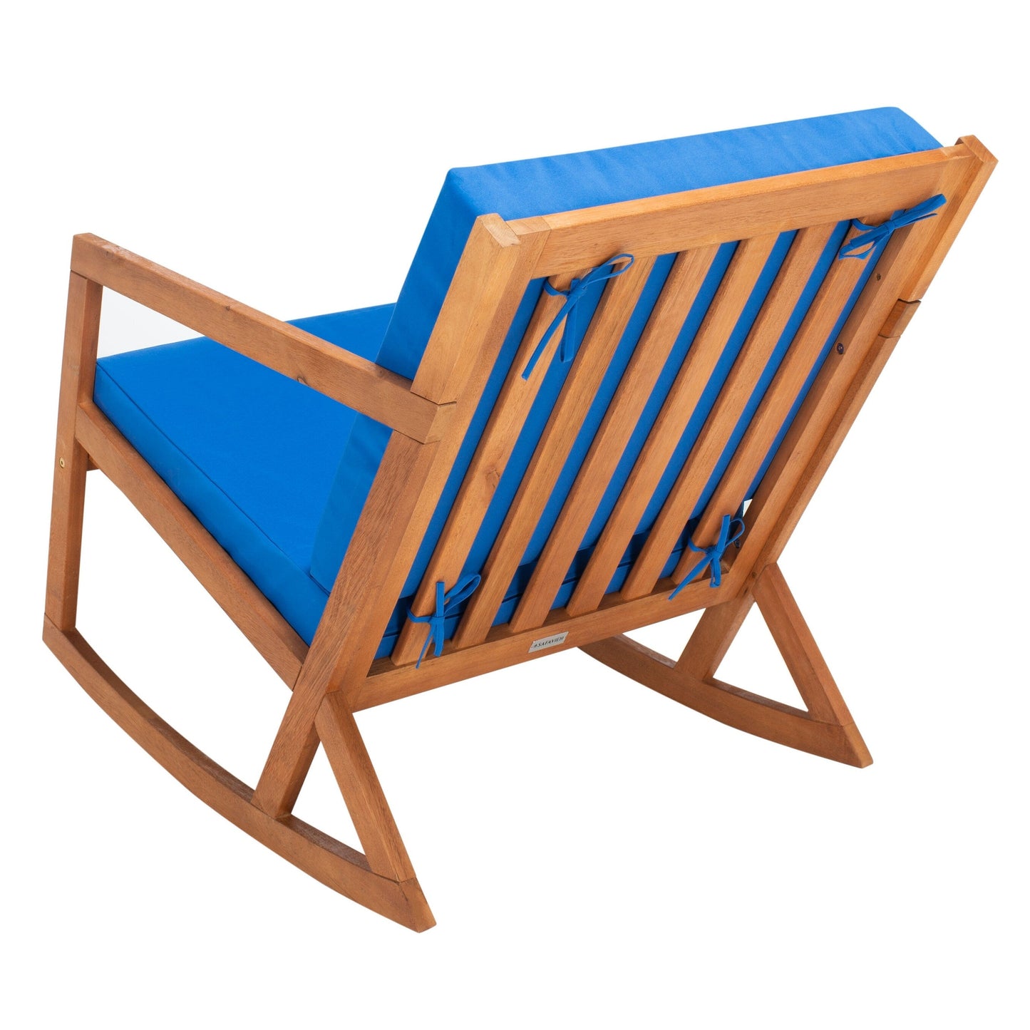 Sedia a dondolo da esterno Makaila di SAFAVIEH con cuscino - 66L x 79P x 97H (cm)