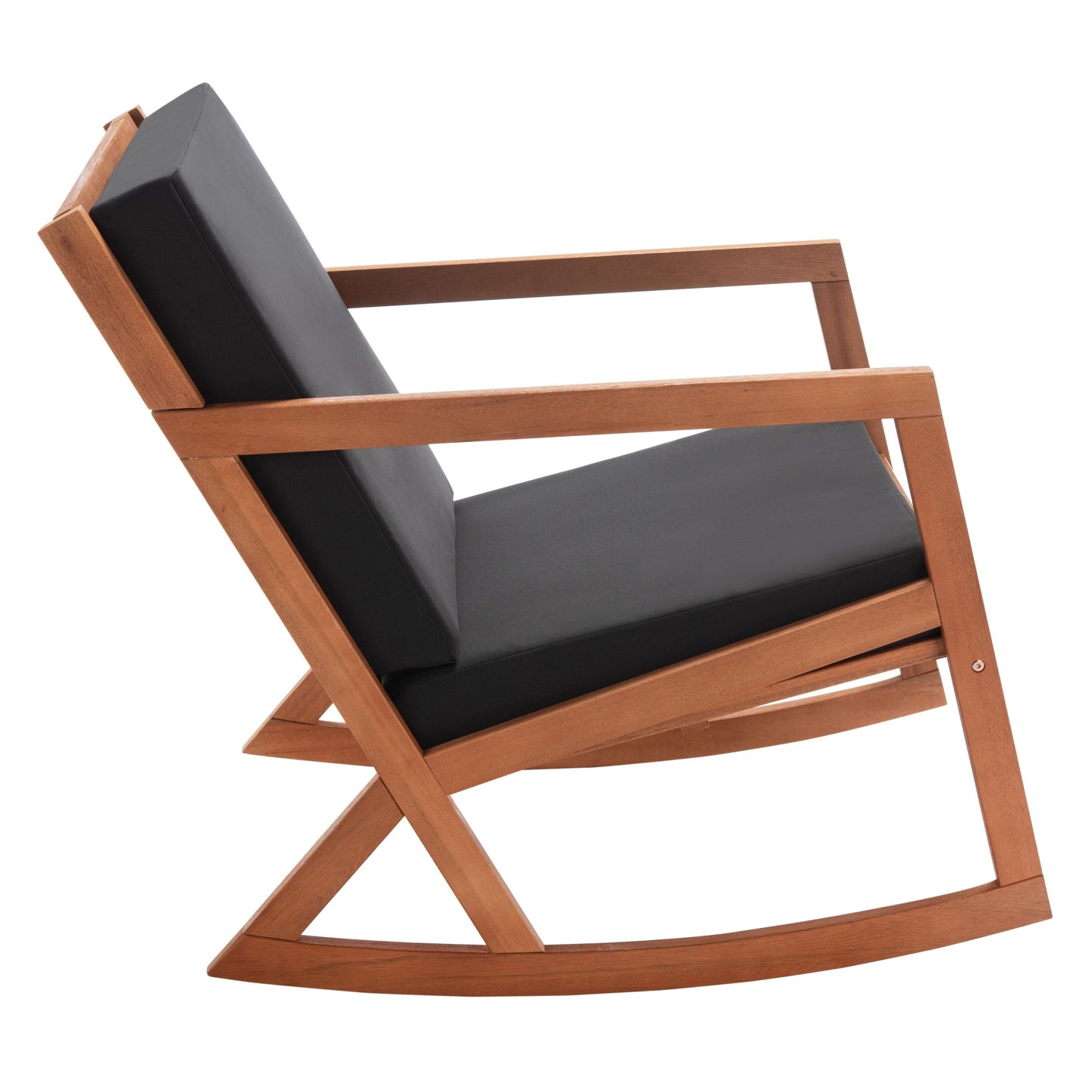 Sedia a dondolo da esterno Makaila di SAFAVIEH con cuscino - 66L x 79P x 97H (cm)