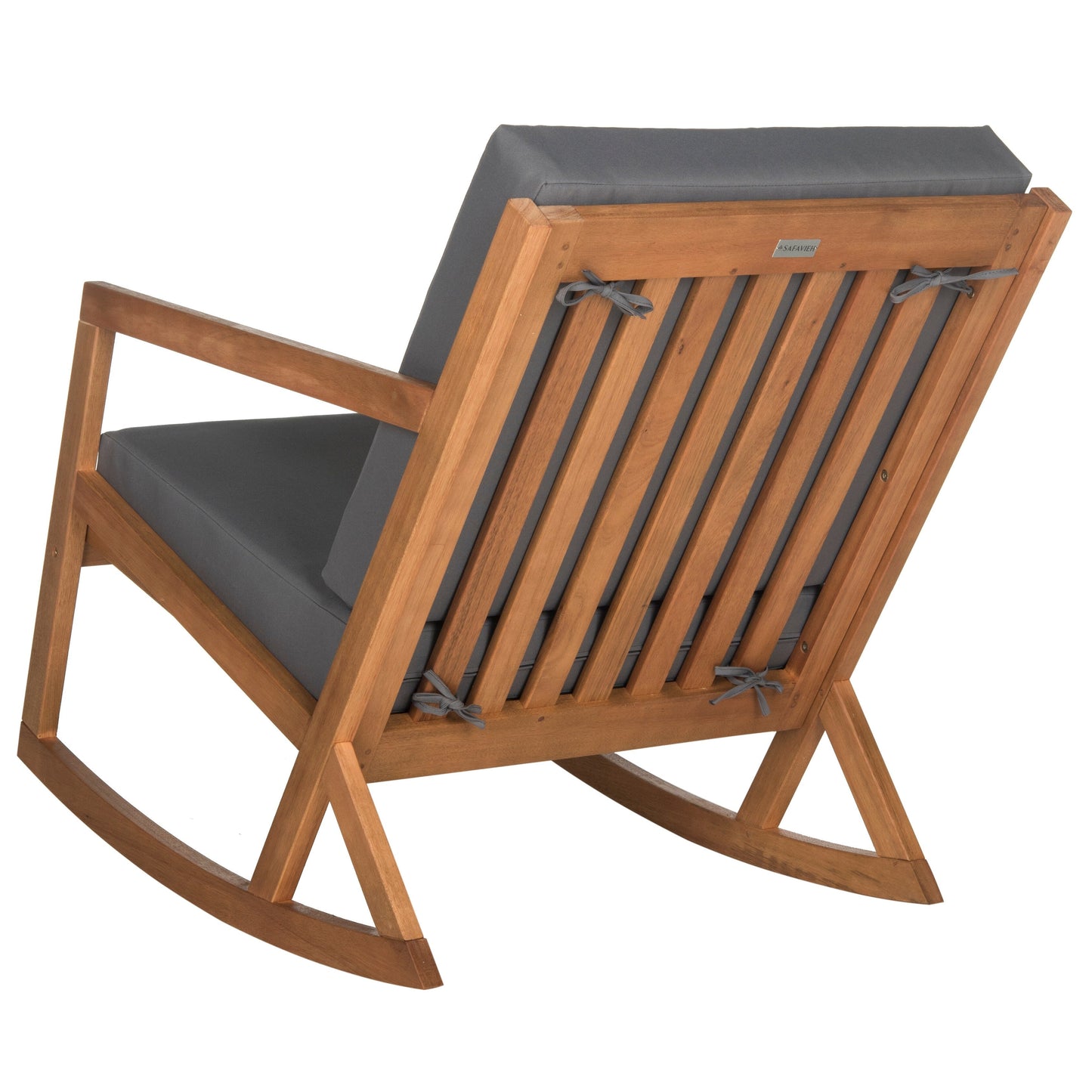Sedia a dondolo da esterno Makaila di SAFAVIEH con cuscino - 66L x 79P x 97H (cm)