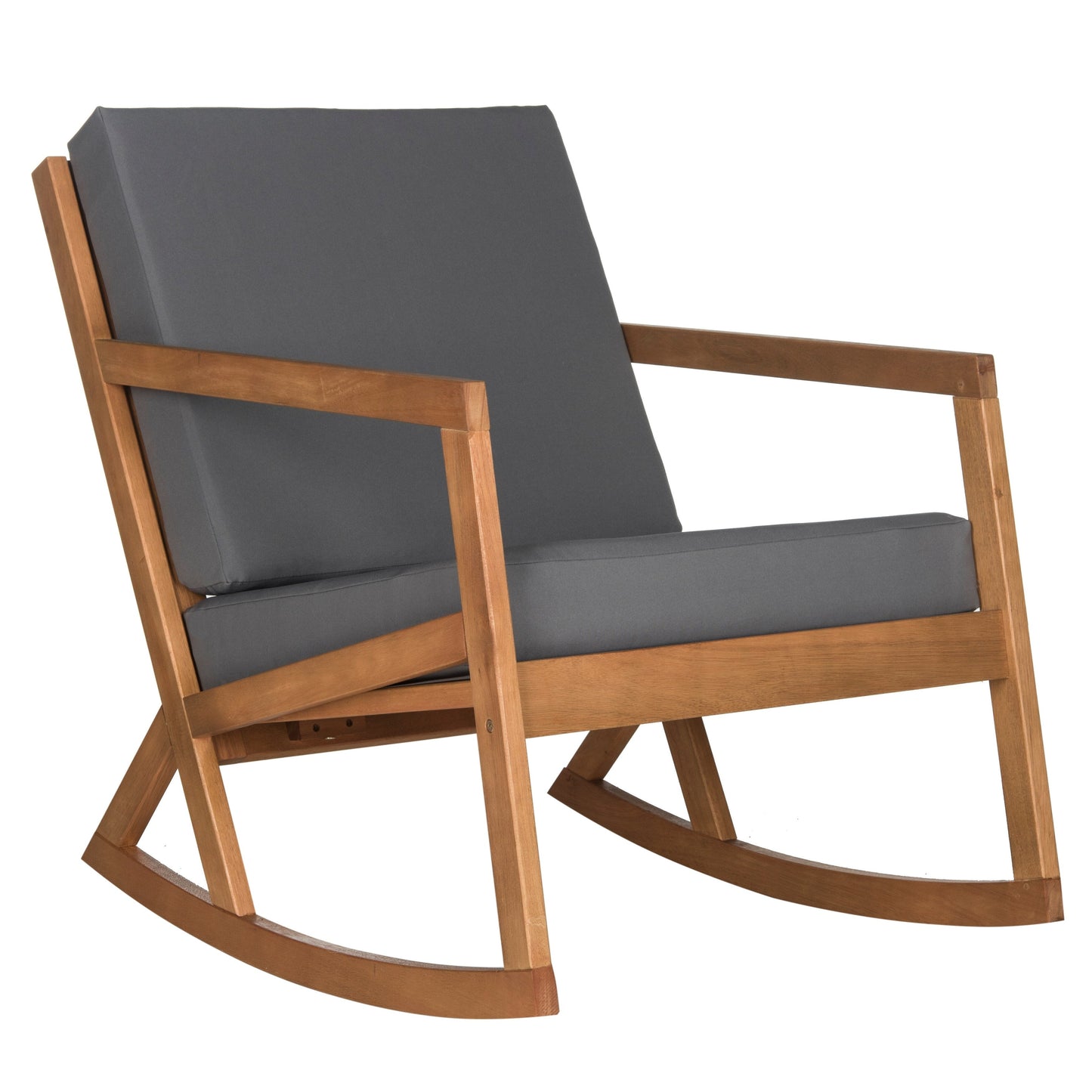 Sedia a dondolo da esterno Makaila di SAFAVIEH con cuscino - 66L x 79P x 97H (cm)