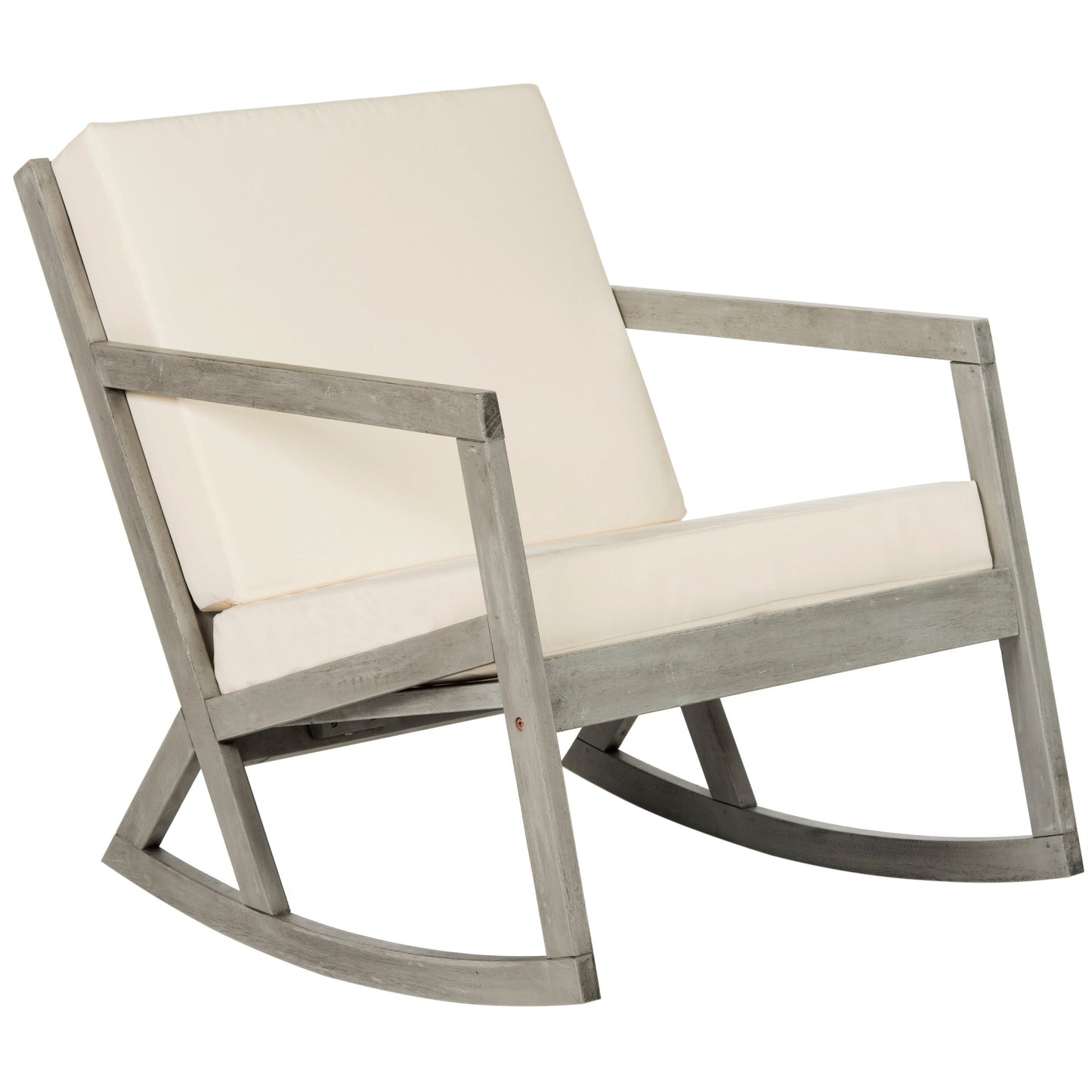 Sedia a dondolo da esterno Makaila di SAFAVIEH con cuscino - 66L x 79P x 97H (cm)