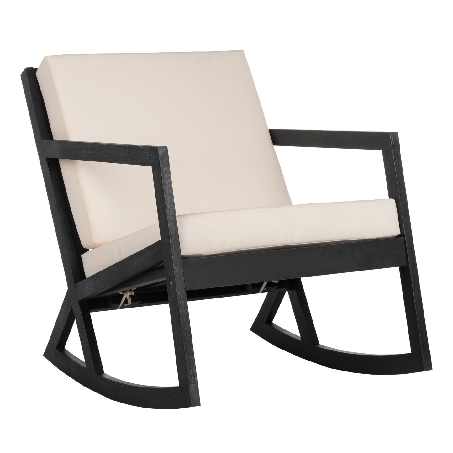 Sedia a dondolo da esterno Makaila di SAFAVIEH con cuscino - 66L x 79P x 97H (cm)