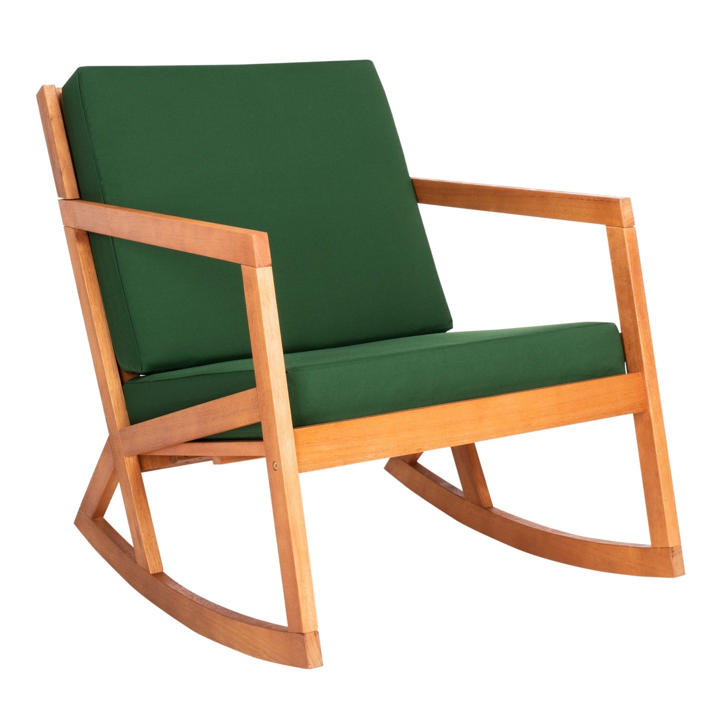 Sedia a dondolo da esterno Makaila di SAFAVIEH con cuscino - 66L x 79P x 97H (cm)