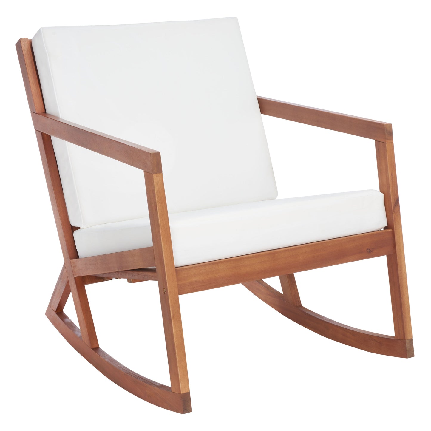 Sedia a dondolo da esterno Makaila di SAFAVIEH con cuscino - 66L x 79P x 97H (cm)