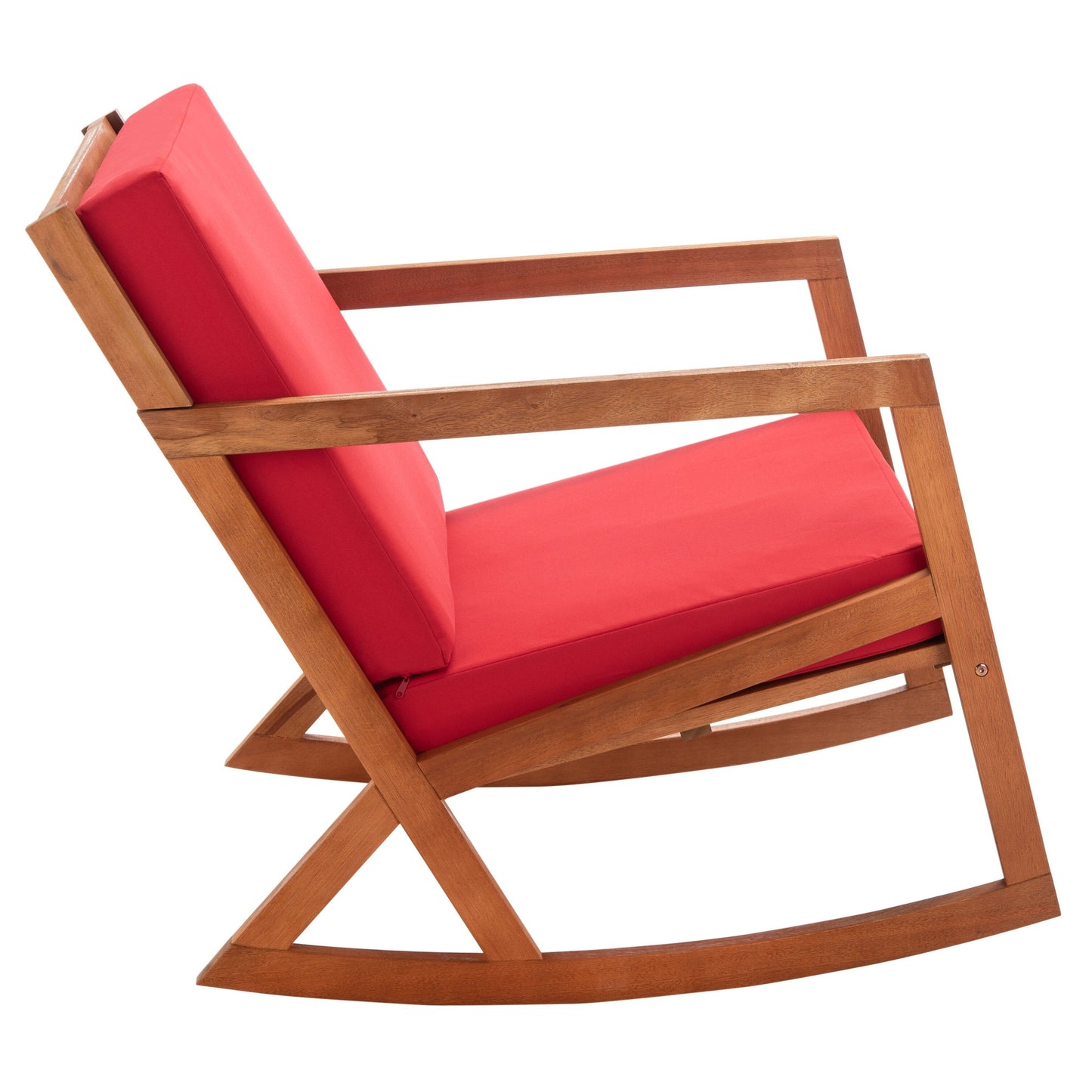 Sedia a dondolo da esterno Makaila di SAFAVIEH con cuscino - 66L x 79P x 97H (cm)