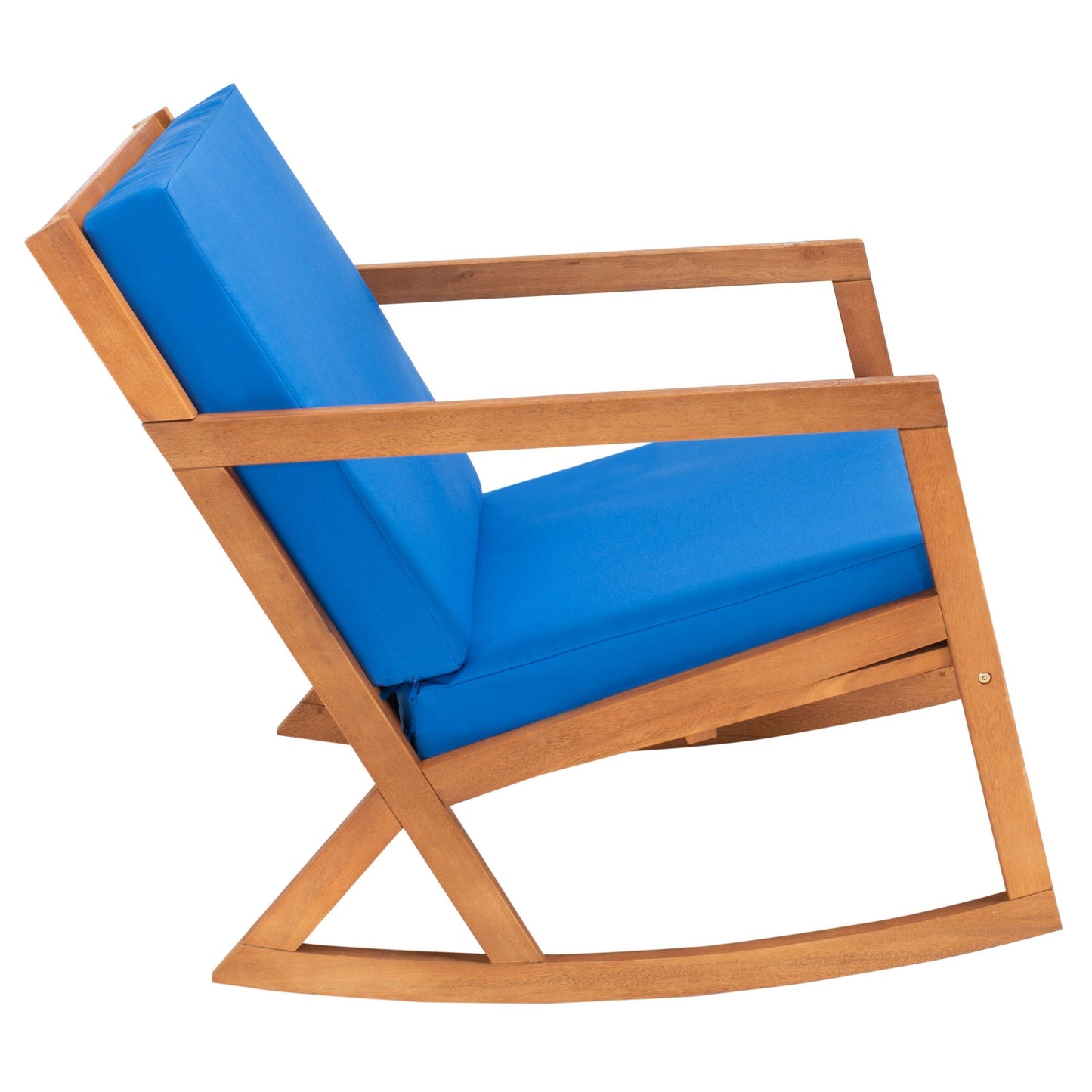 Sedia a dondolo da esterno Makaila di SAFAVIEH con cuscino - 66L x 79P x 97H (cm)