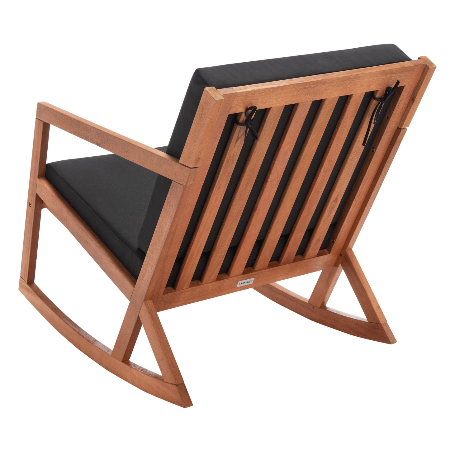 Sedia a dondolo da esterno Makaila di SAFAVIEH con cuscino - 66L x 79P x 97H (cm)
