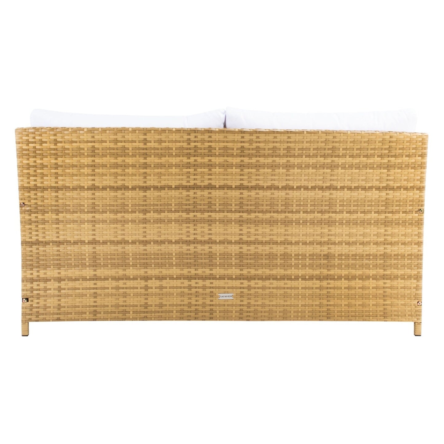 Daybed da esterno in vimini Taniyah di SAFAVIEH con cuscini e imbottiture - 53L x 28P x 62H