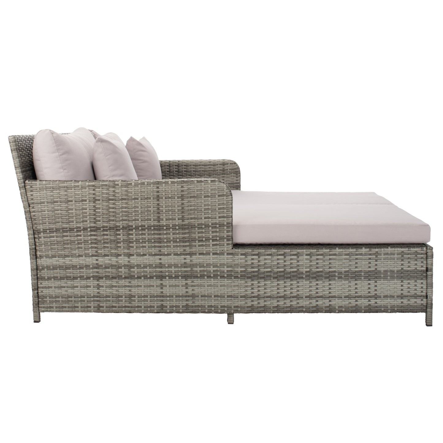 Daybed da esterno in vimini Taniyah di SAFAVIEH con cuscini e imbottiture - 53L x 28P x 62H