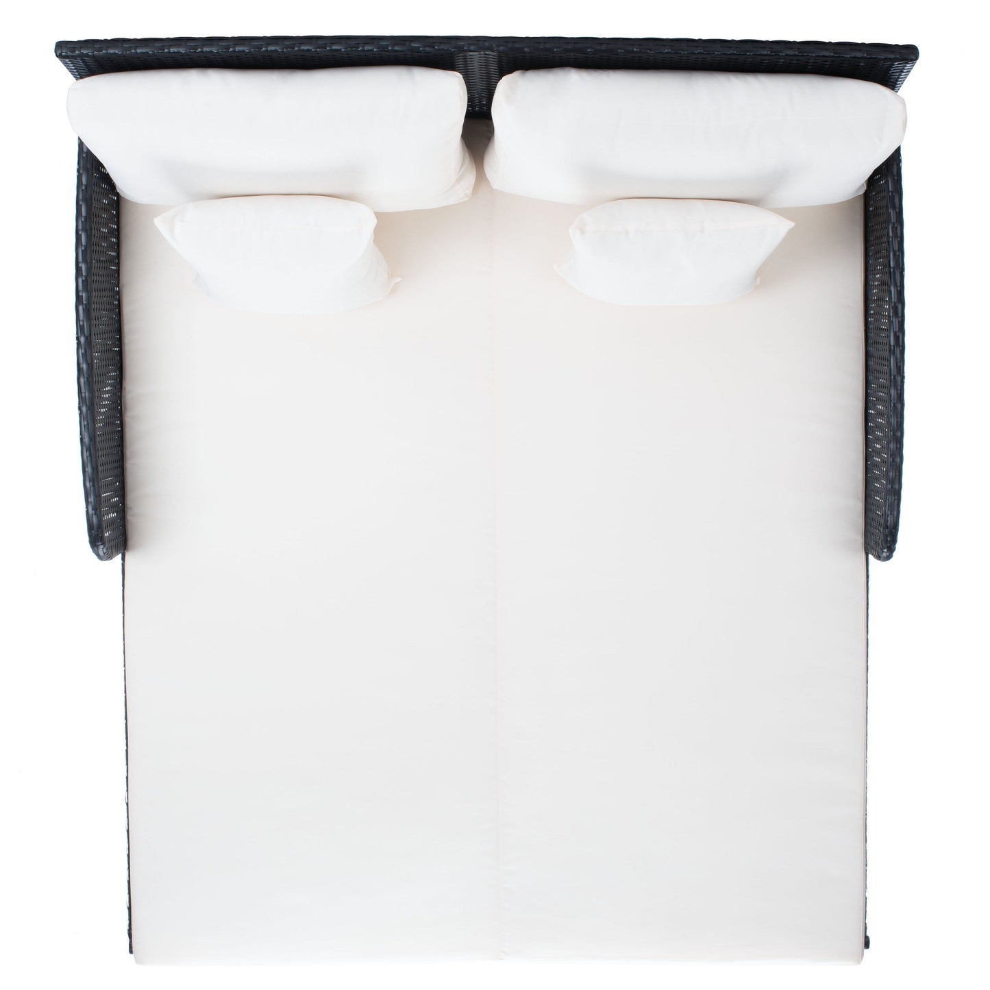 Daybed da esterno in vimini Taniyah di SAFAVIEH con cuscini e imbottiture - 53L x 28P x 62H