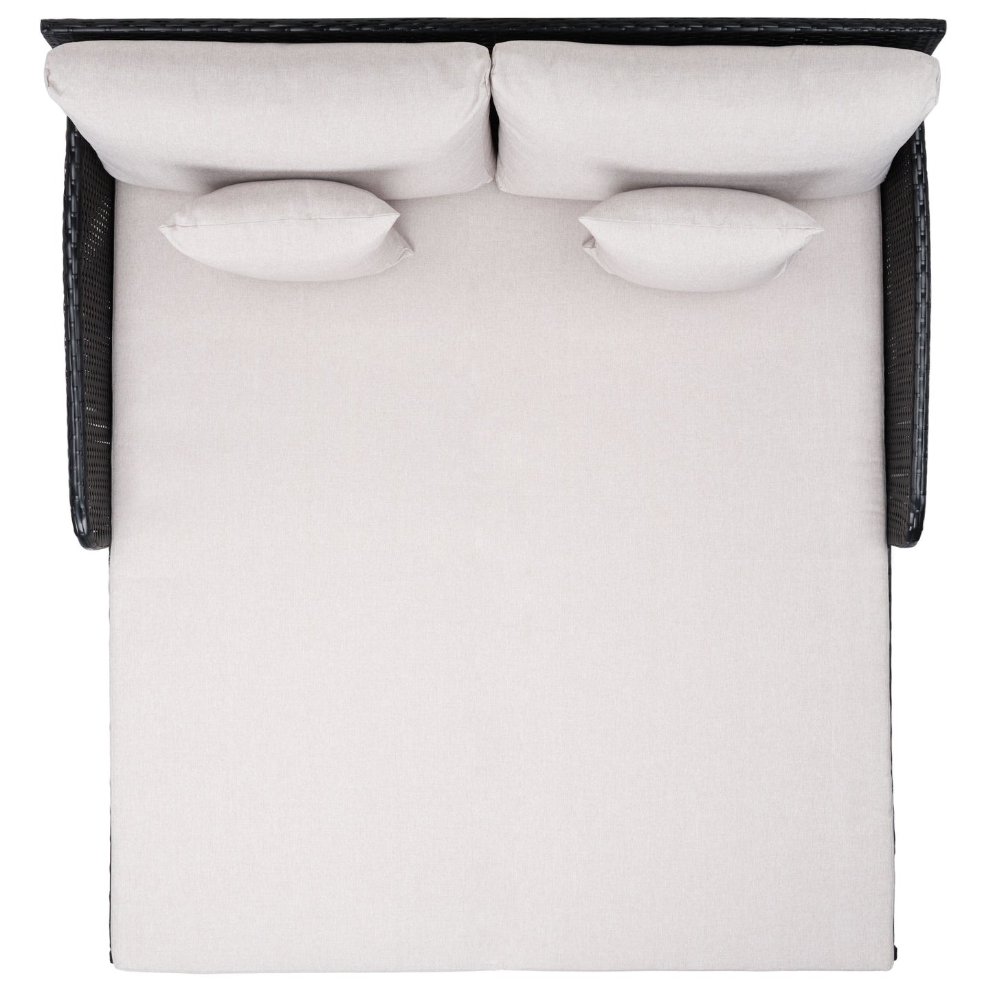 Daybed da esterno in vimini Taniyah di SAFAVIEH con cuscini e imbottiture - 53L x 28P x 62H