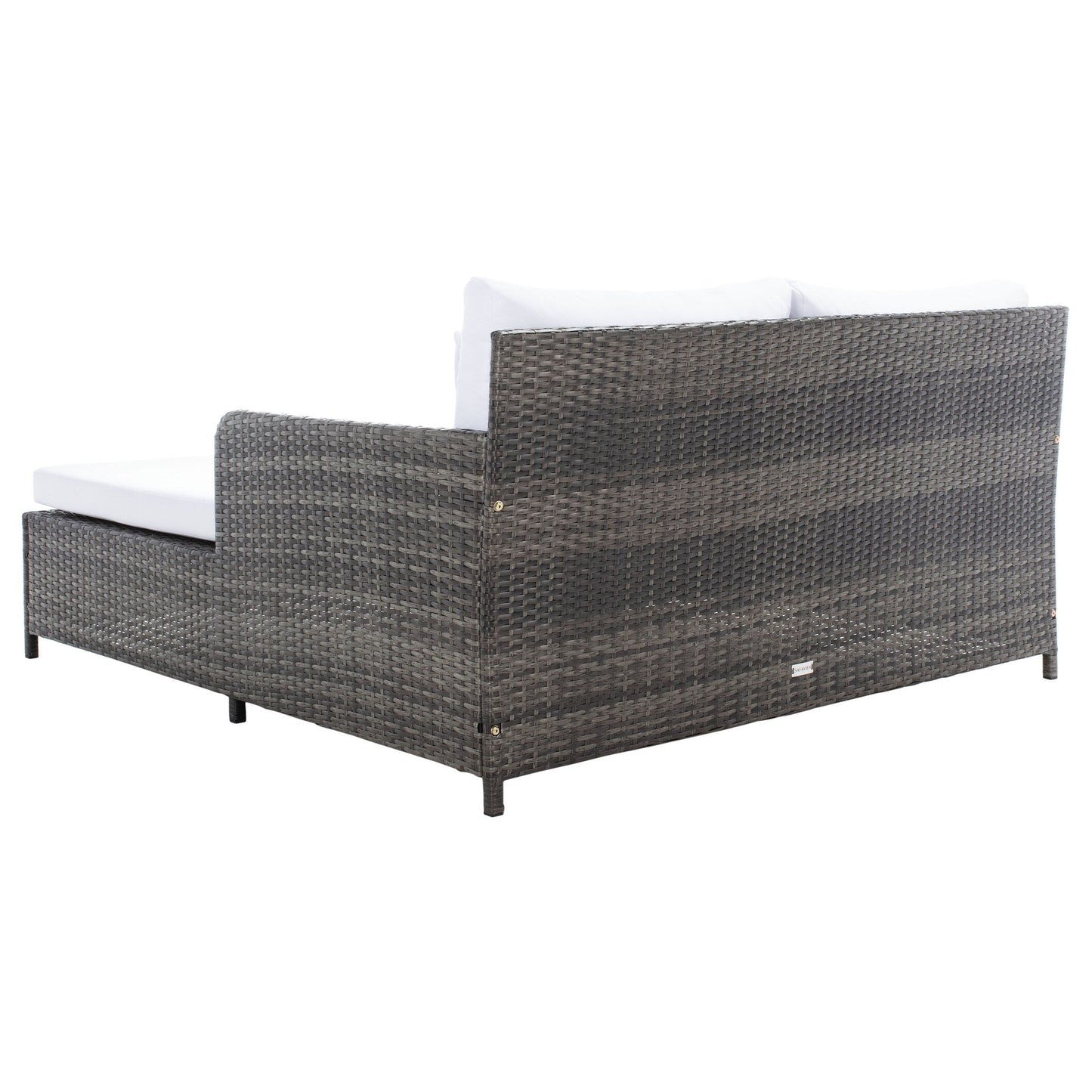 Daybed da esterno in vimini Taniyah di SAFAVIEH con cuscini e imbottiture - 53L x 28P x 62H