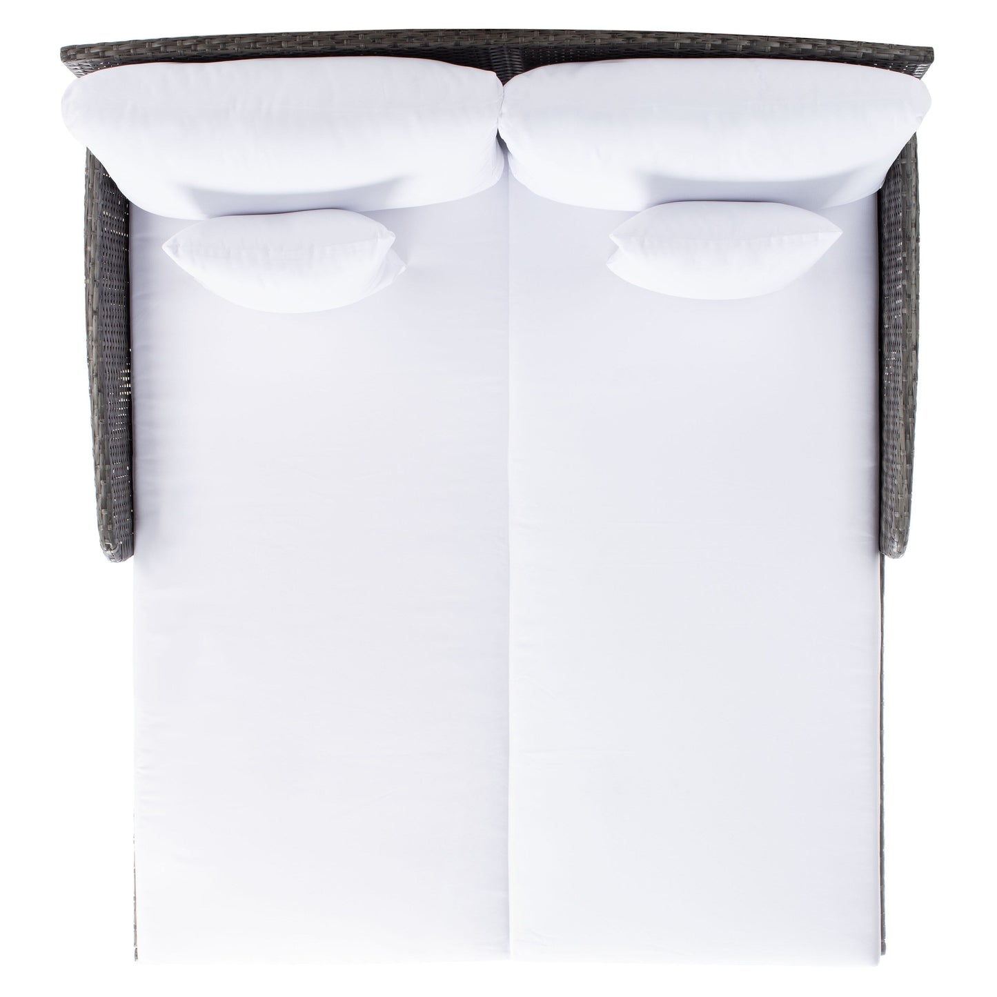 Daybed da esterno in vimini Taniyah di SAFAVIEH con cuscini e imbottiture - 53L x 28P x 62H