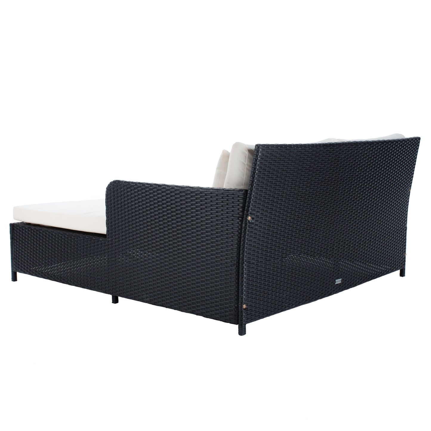 Daybed da esterno in vimini Taniyah di SAFAVIEH con cuscini e imbottiture - 53L x 28P x 62H