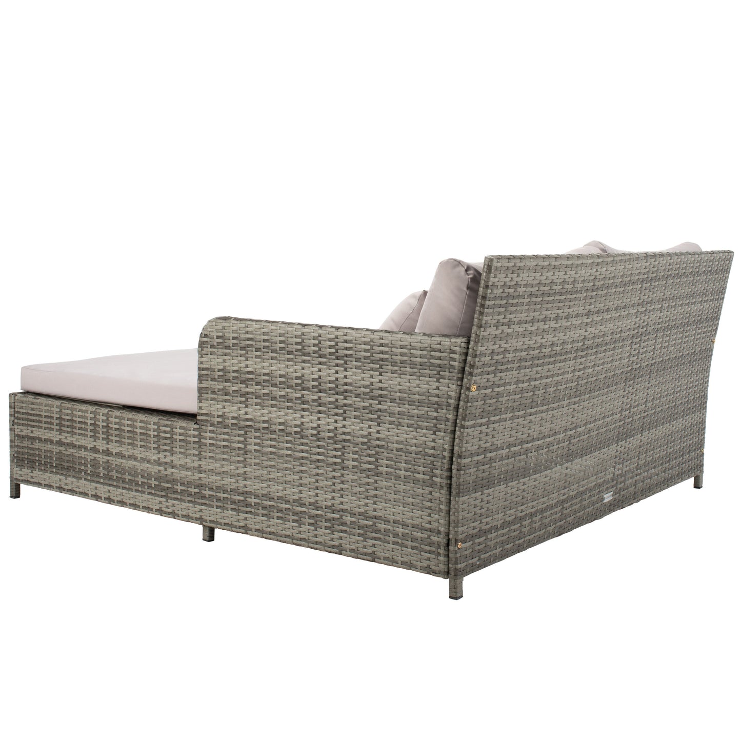 Daybed da esterno in vimini Taniyah di SAFAVIEH con cuscini e imbottiture - 53L x 28P x 62H