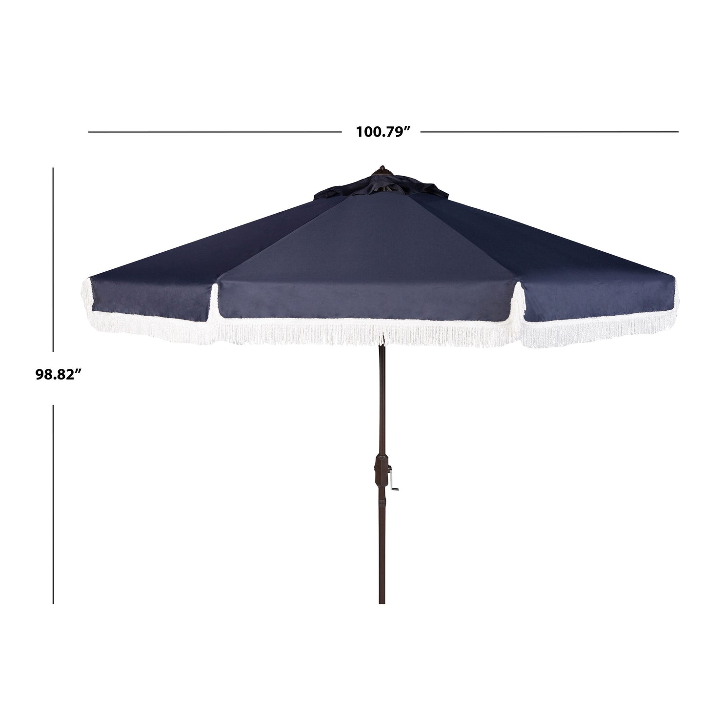 Paraschermo da esterno SAFAVIEH Ronette Fringe da 2,7 m con manovella
