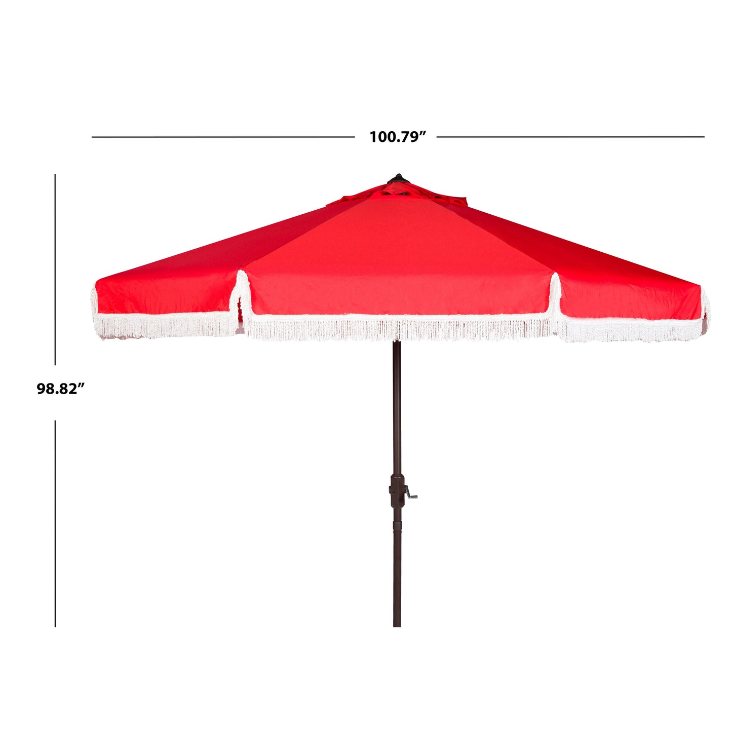 Paraschermo da esterno SAFAVIEH Ronette Fringe da 2,7 m con manovella