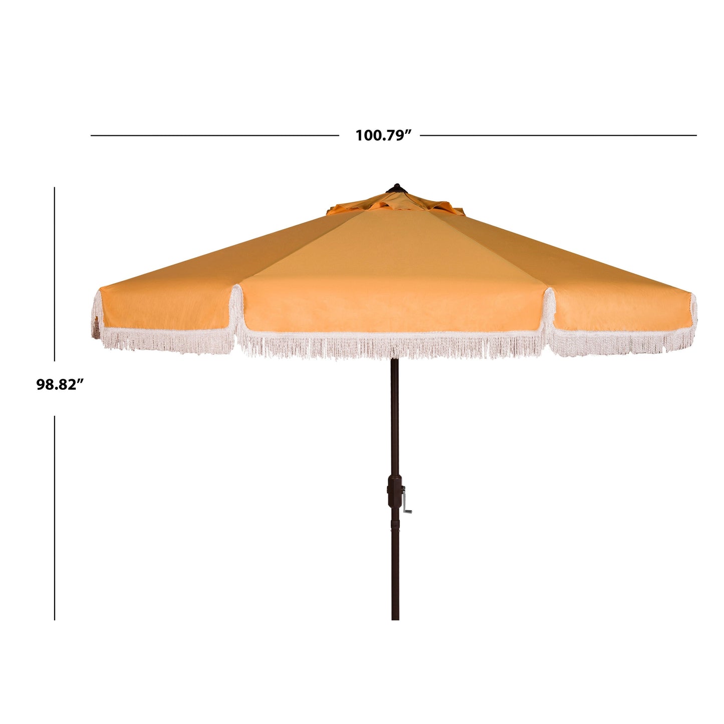 Paraschermo da esterno SAFAVIEH Ronette Fringe da 2,7 m con manovella