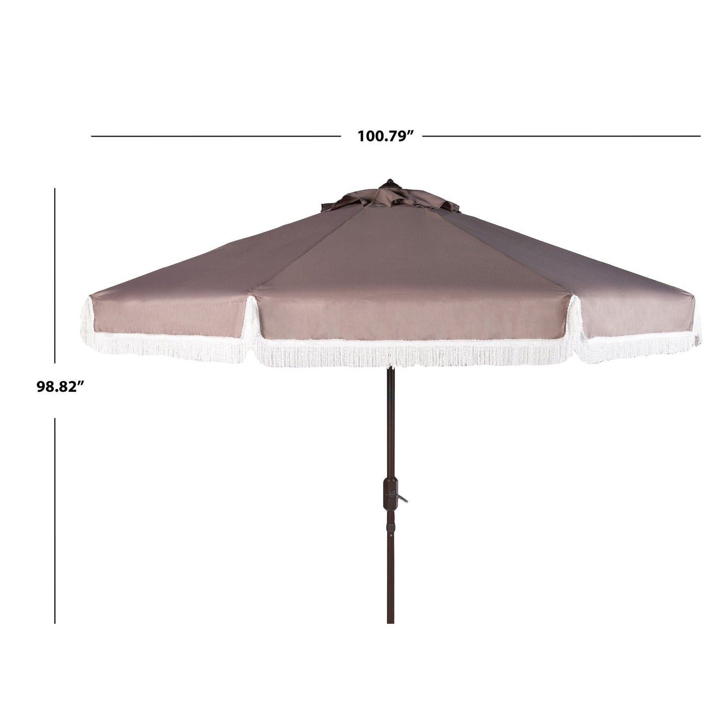 Paraschermo da esterno SAFAVIEH Ronette Fringe da 2,7 m con manovella
