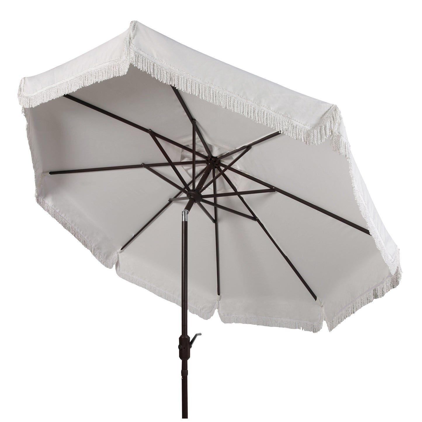 Paraschermo da esterno SAFAVIEH Ronette Fringe da 2,7 m con manovella