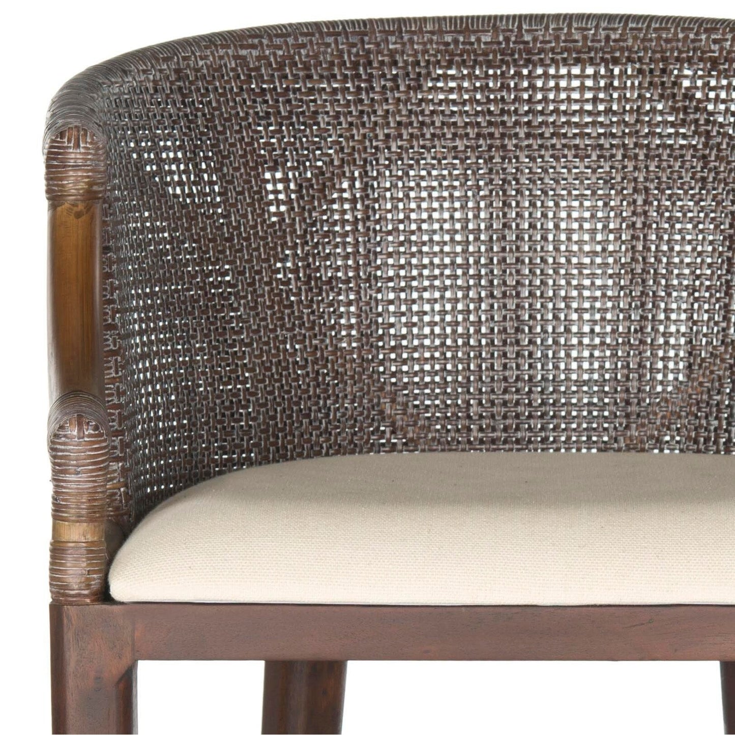 SAFAVIEH Virona sgabello da bar in vimini da 76 cm - 56,5 L x 52 P x 99 A - 56,5Lx52Px99A