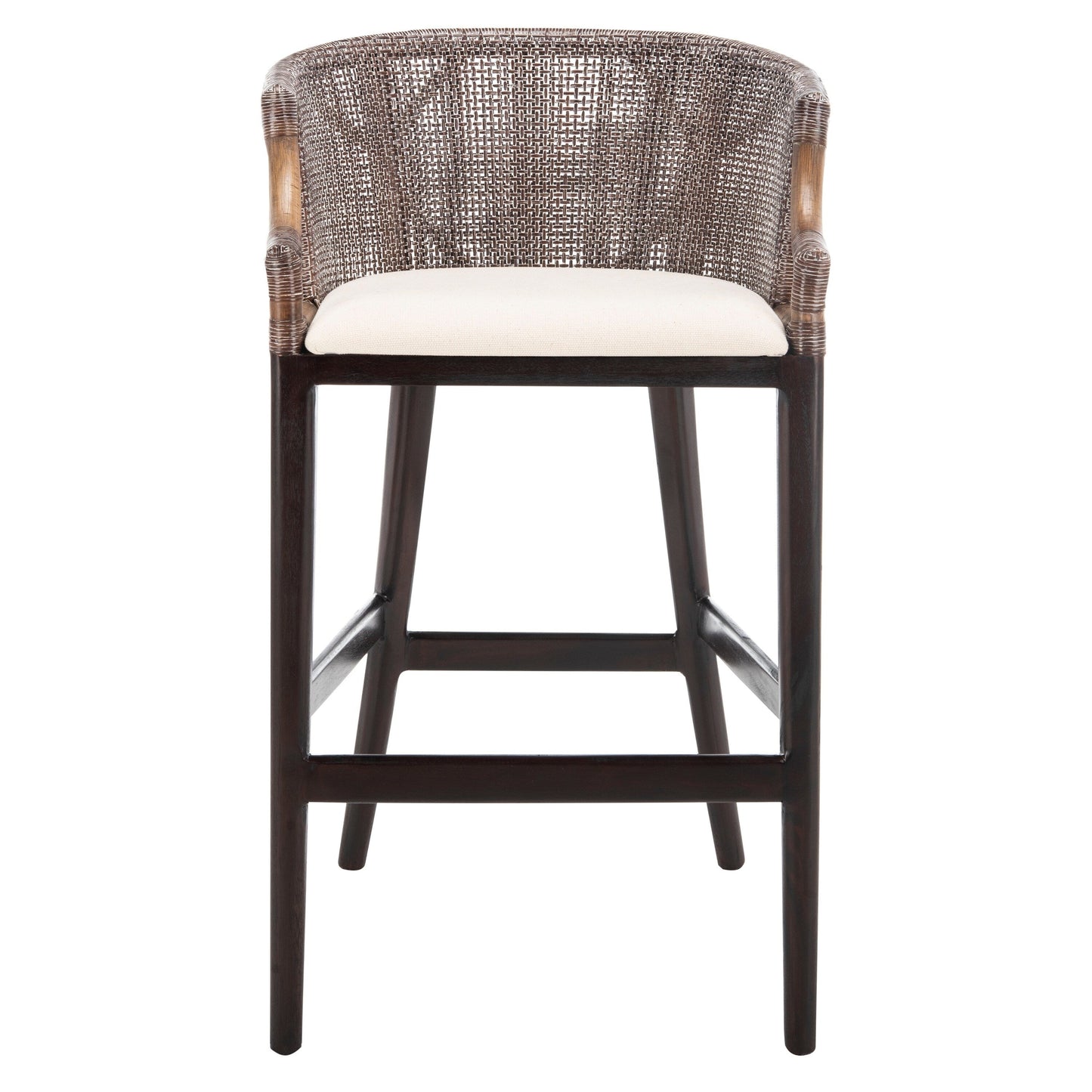 SAFAVIEH Virona sgabello da bar in vimini da 76 cm - 56,5 L x 52 P x 99 A - 56,5Lx52Px99A