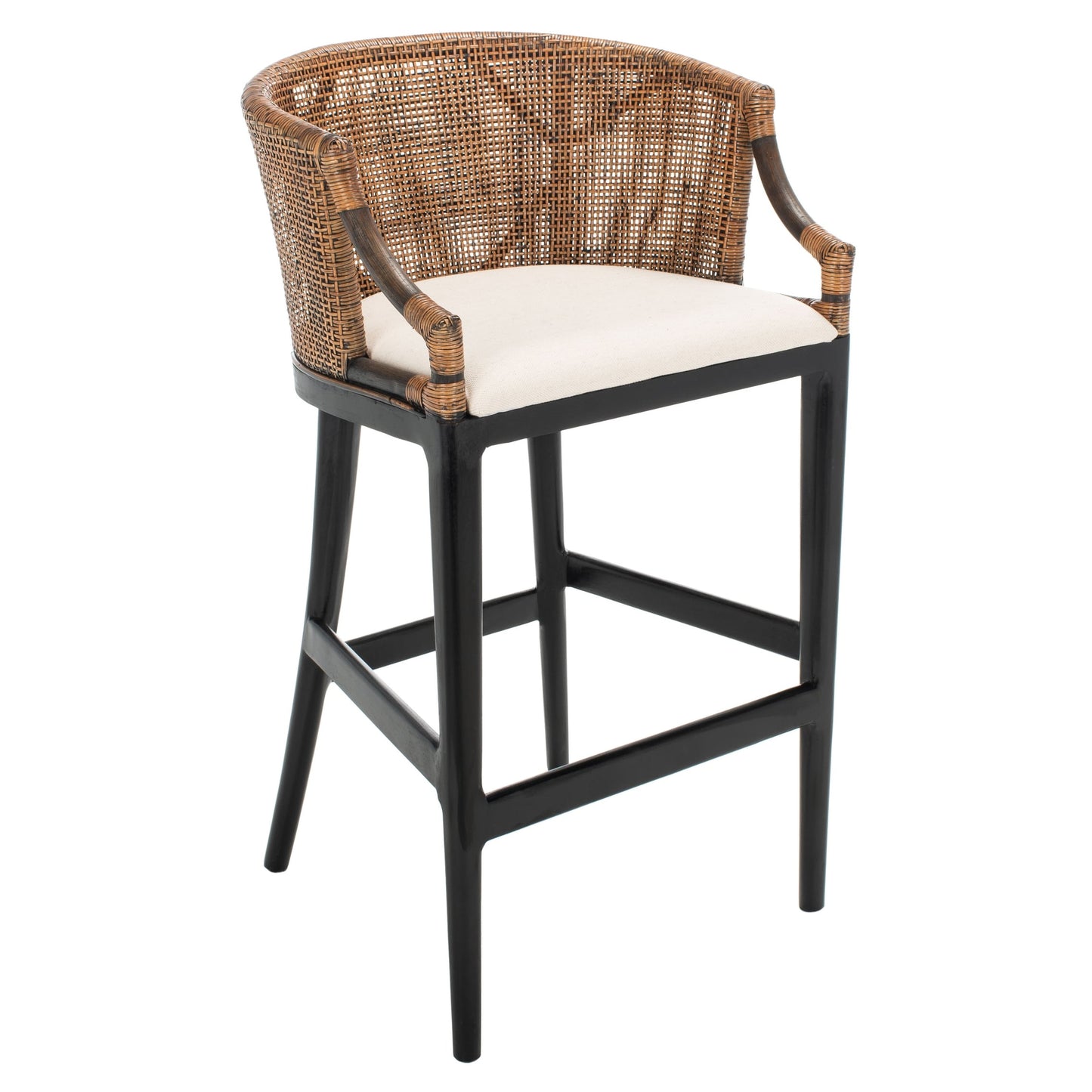 SAFAVIEH Virona sgabello da bar in vimini da 76 cm - 56,5 L x 52 P x 99 A - 56,5Lx52Px99A