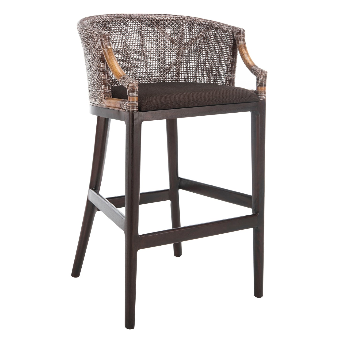 SAFAVIEH Virona sgabello da bar in vimini da 76 cm - 56,5 L x 52 P x 99 A - 56,5Lx52Px99A
