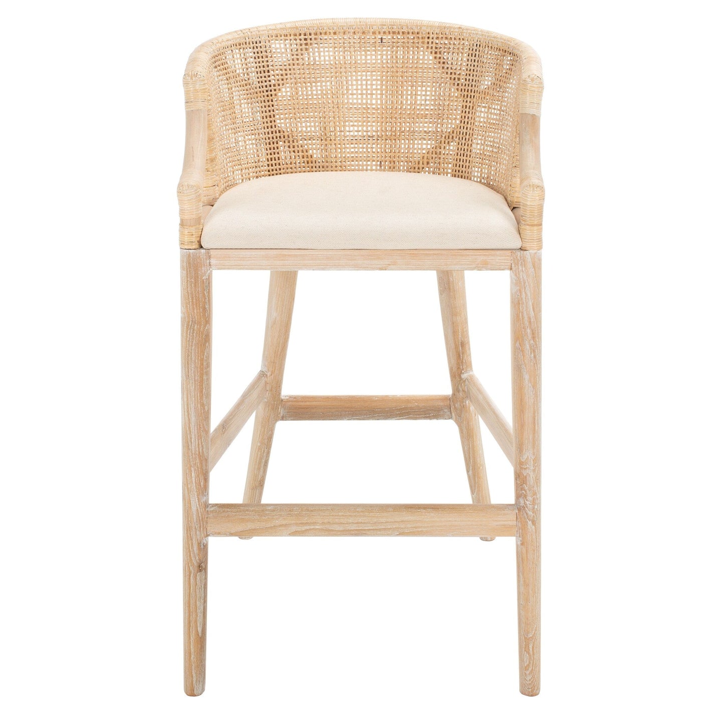 SAFAVIEH Virona sgabello da bar in vimini da 76 cm - 56,5 L x 52 P x 99 A - 56,5Lx52Px99A
