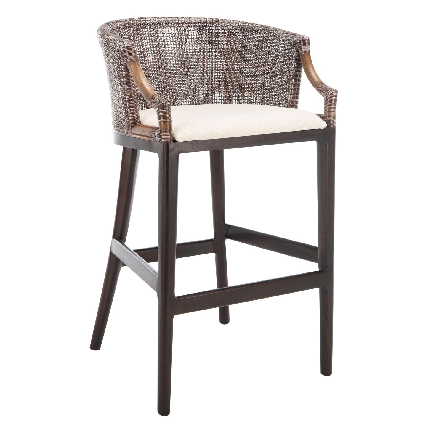 SAFAVIEH Virona sgabello da bar in vimini da 76 cm - 56,5 L x 52 P x 99 A - 56,5Lx52Px99A