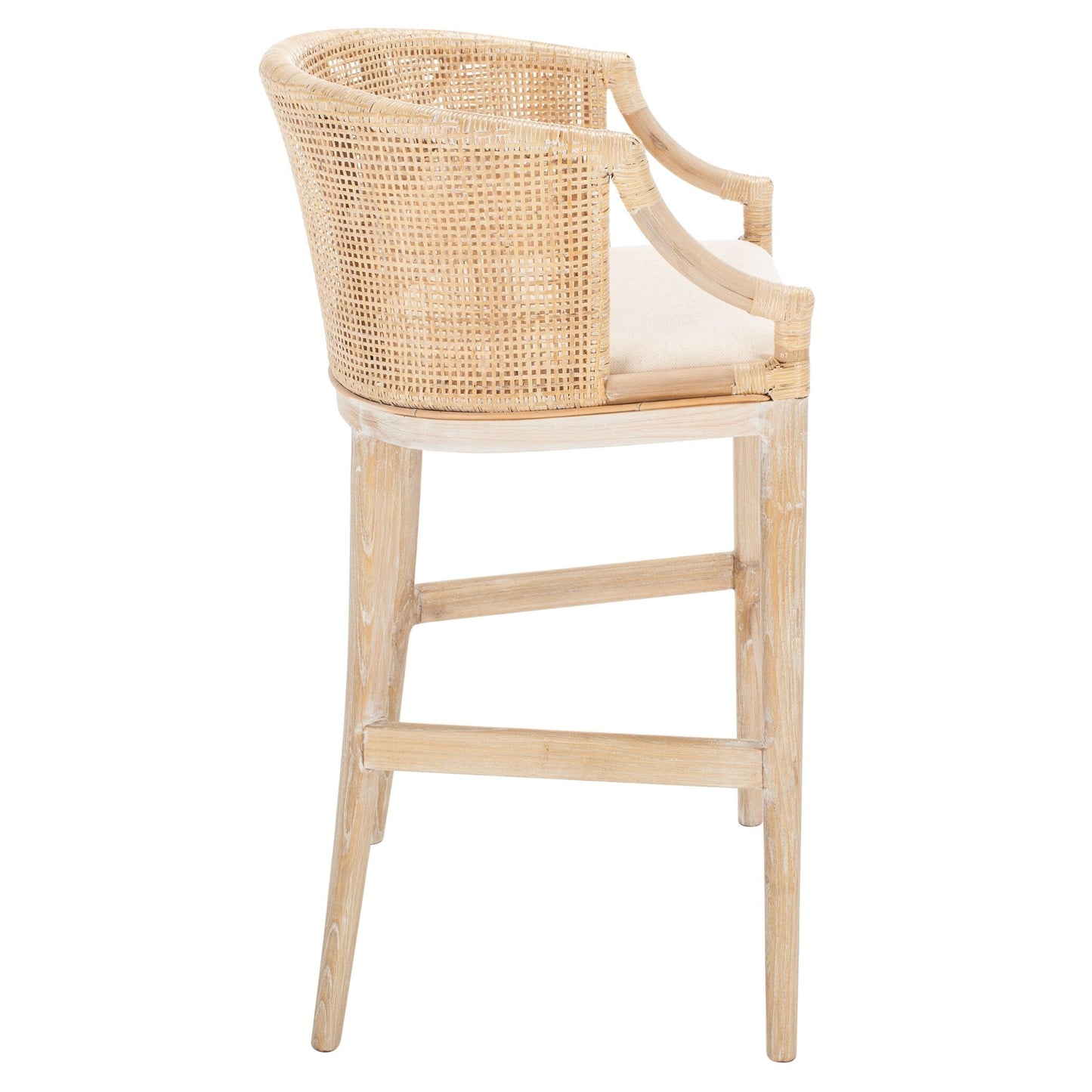 SAFAVIEH Virona sgabello da bar in vimini da 76 cm - 56,5 L x 52 P x 99 A - 56,5Lx52Px99A