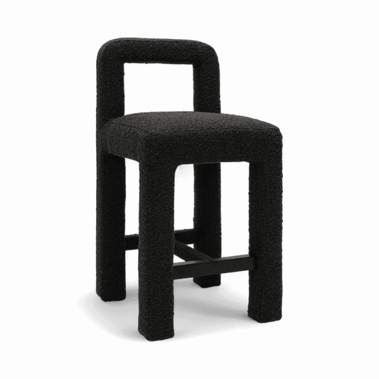 Sgabello da bar Viva Black Boucle