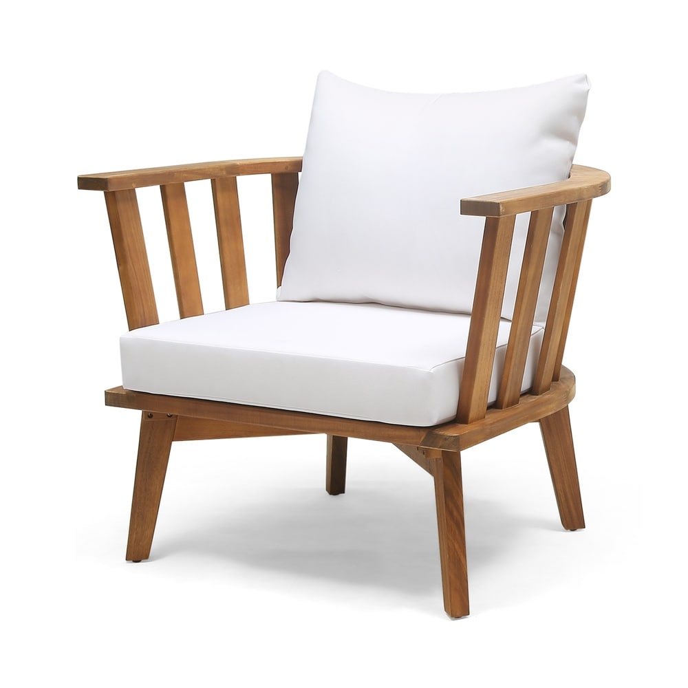 Sedie da giardino Sedona in legno di acacia con cuscini (set da 2) di Christopher Knight Home